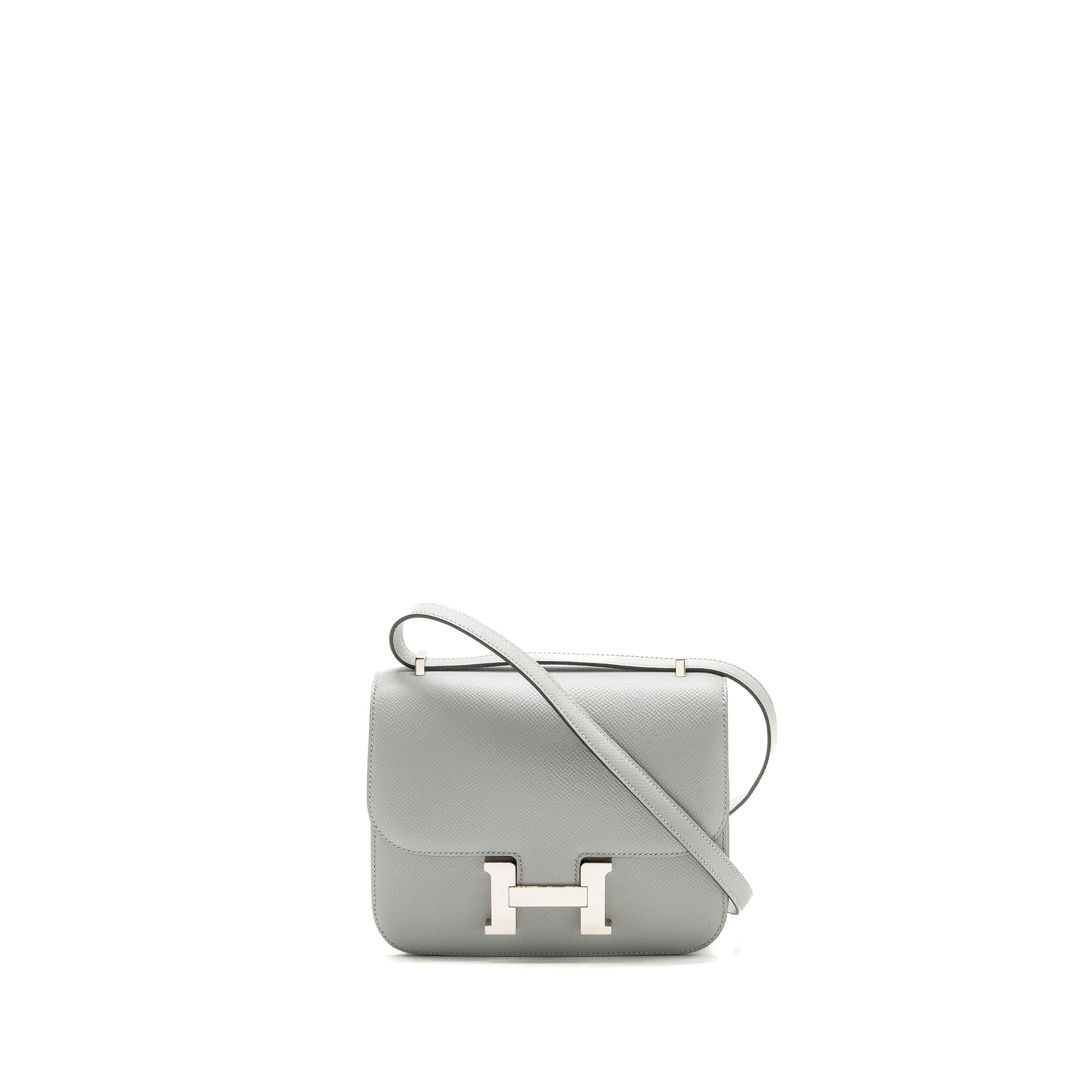 Hermes Mini Constance Epsom 8U Bleu Glacier SHW Stamp C