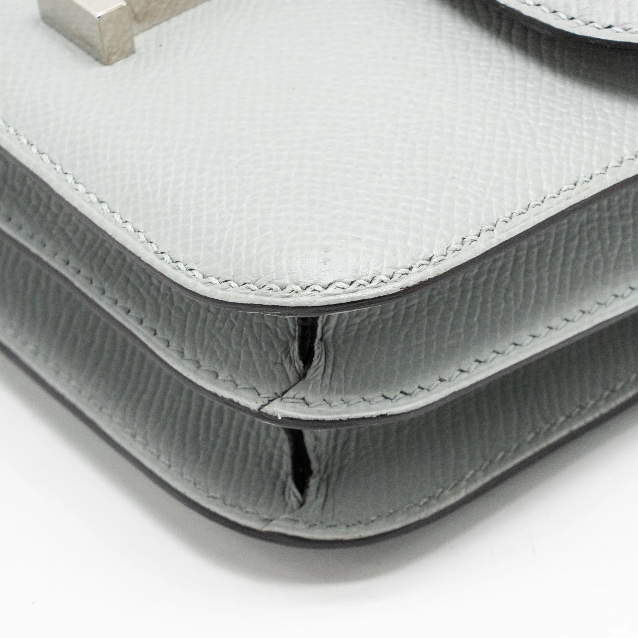 Hermes Mini Constance Epsom 8U Bleu Glacier SHW Stamp C - Image 10