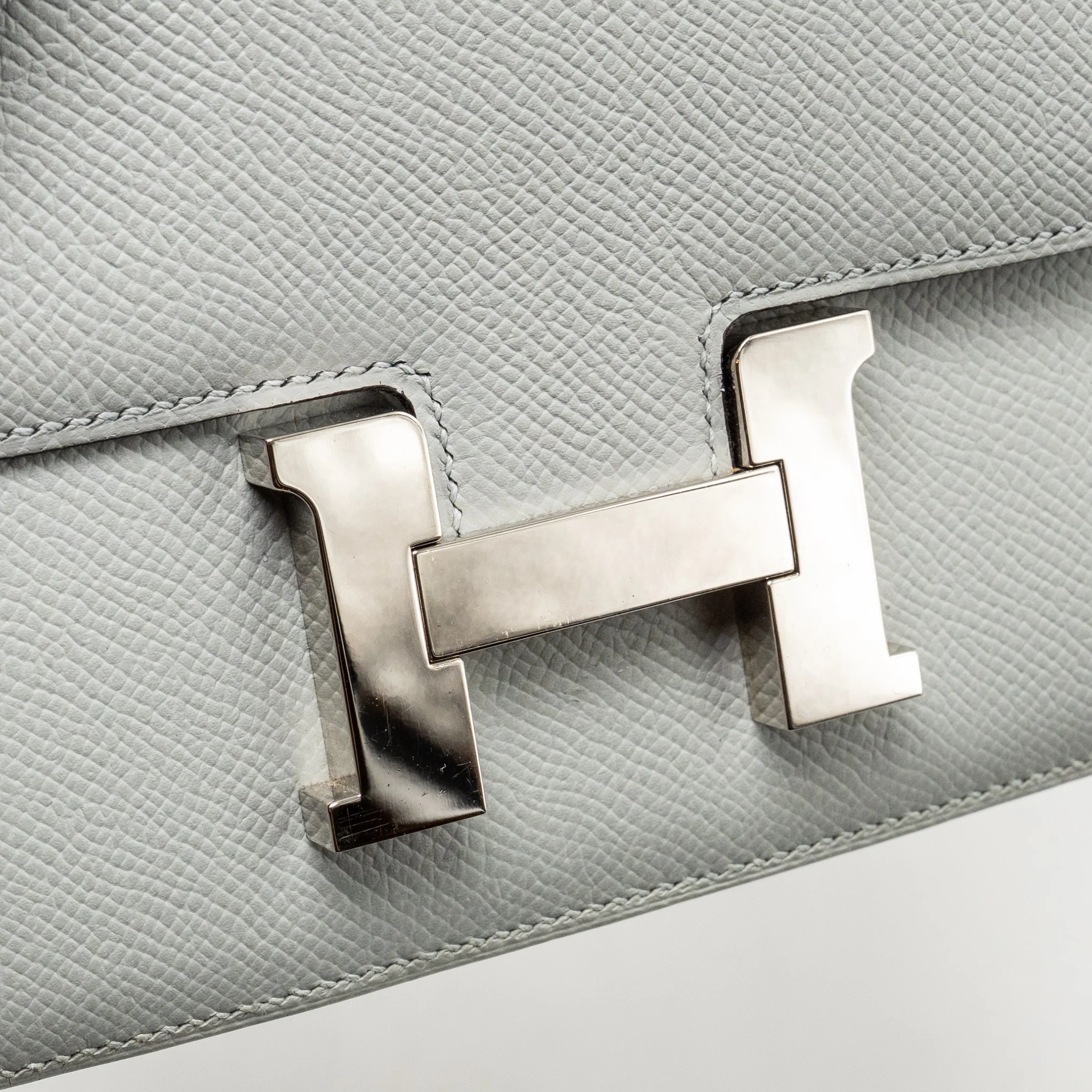 Hermes Mini Constance Epsom 8U Bleu Glacier SHW Stamp C - Image 13
