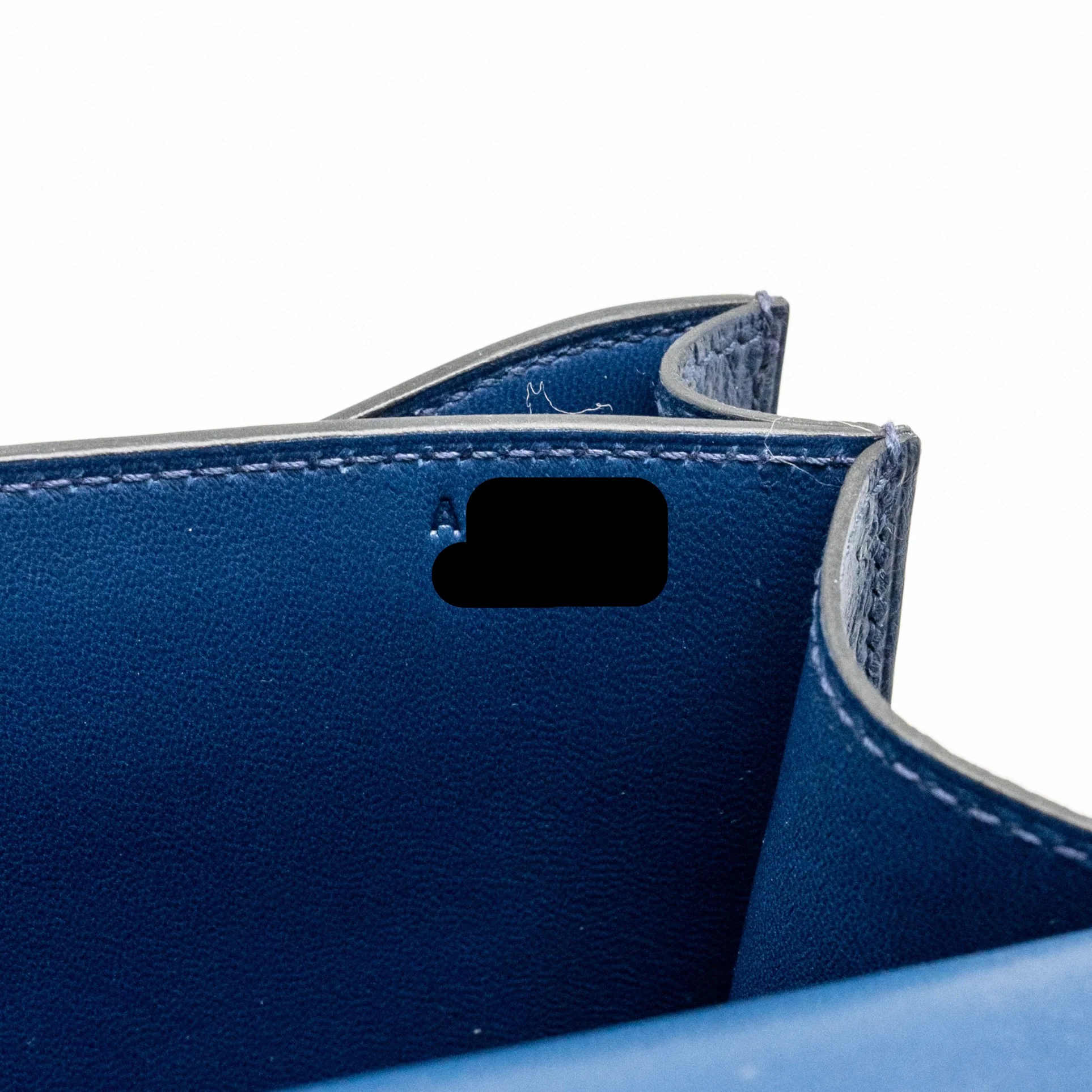 Hermes Mini Constance Ostrich 7L Bleu De Malte SHW Stamp A - Image 17