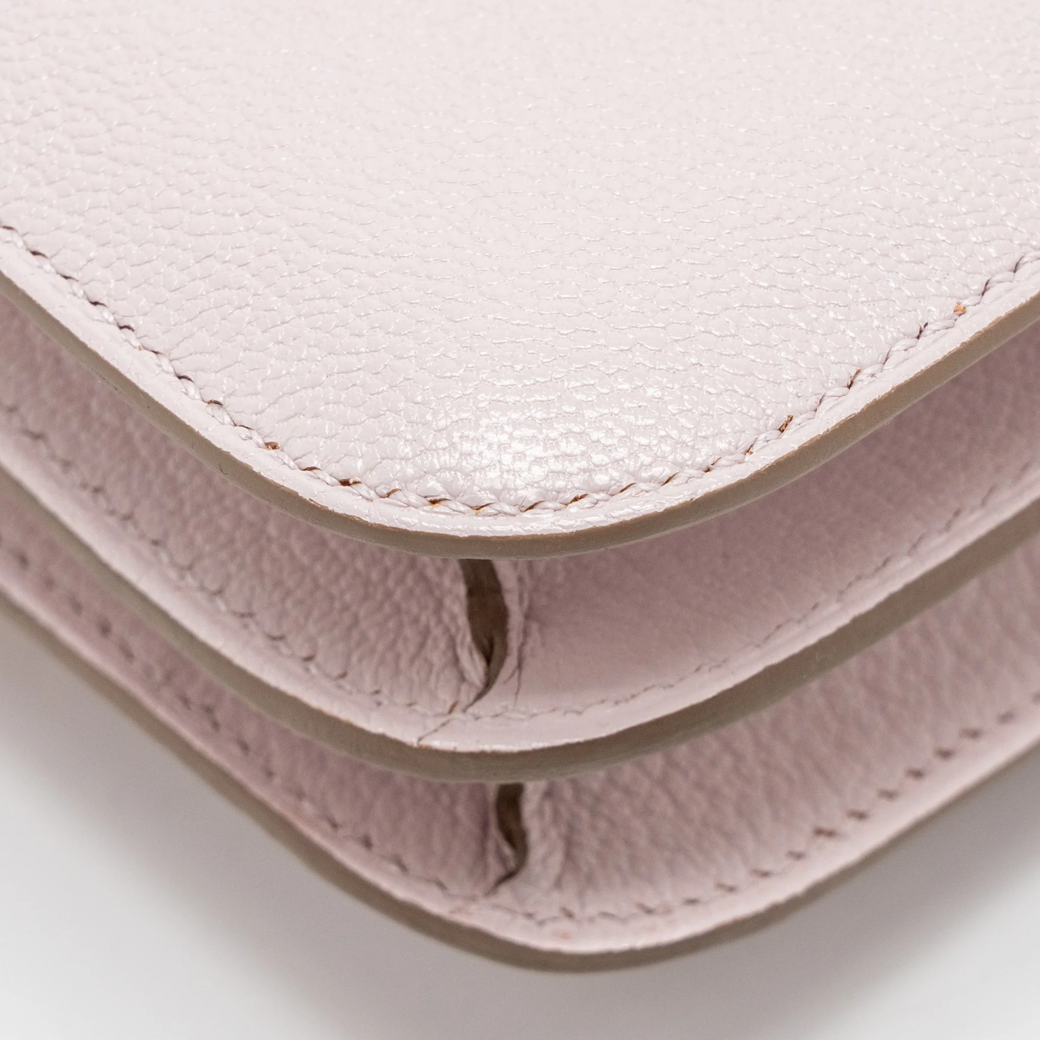 Hermes Mini Constance Chevre Mysore Mauve Pale RGHW Stamp B - Image 10
