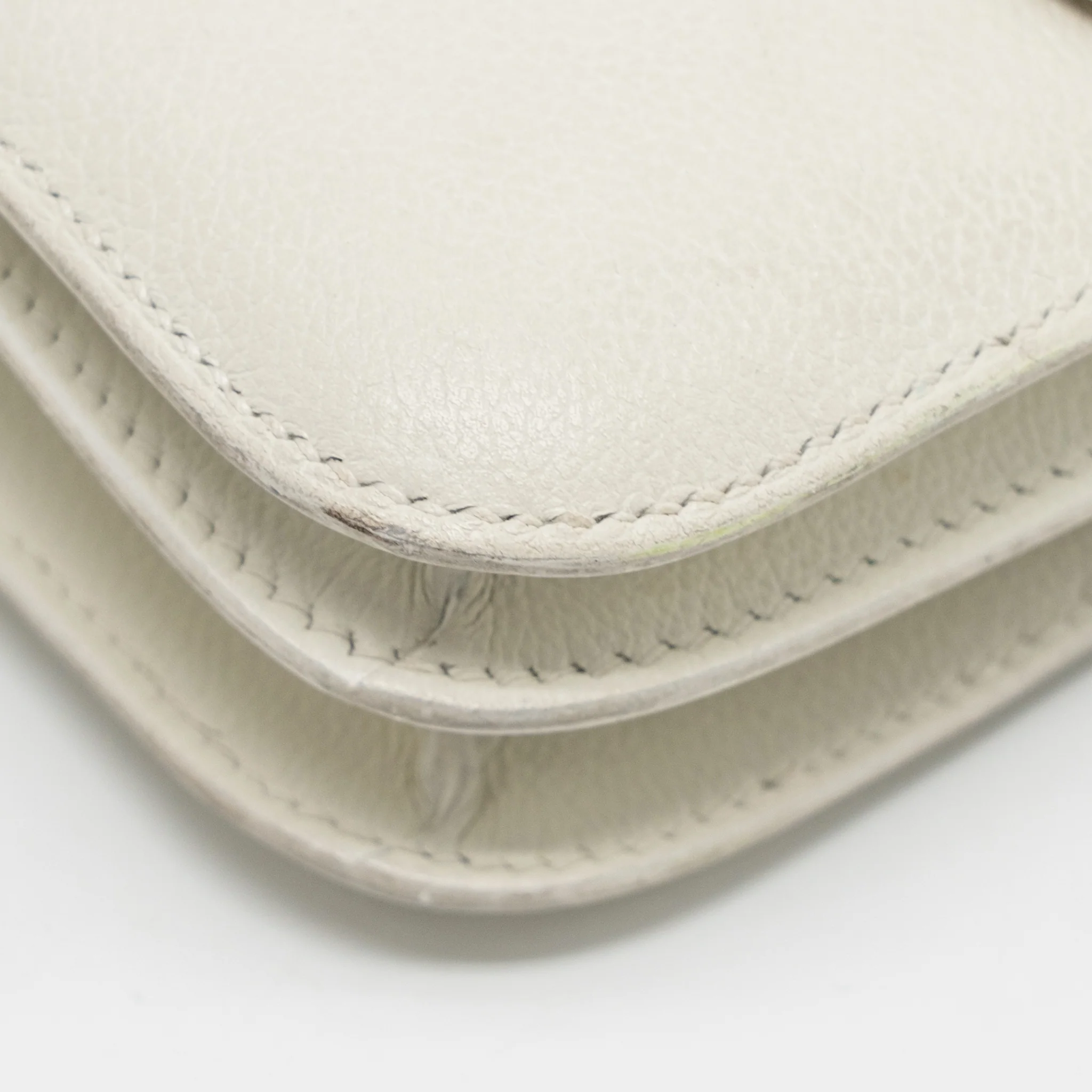 Hermes Mini Constance Epsom Blanc SHW Stamp D - Image 9