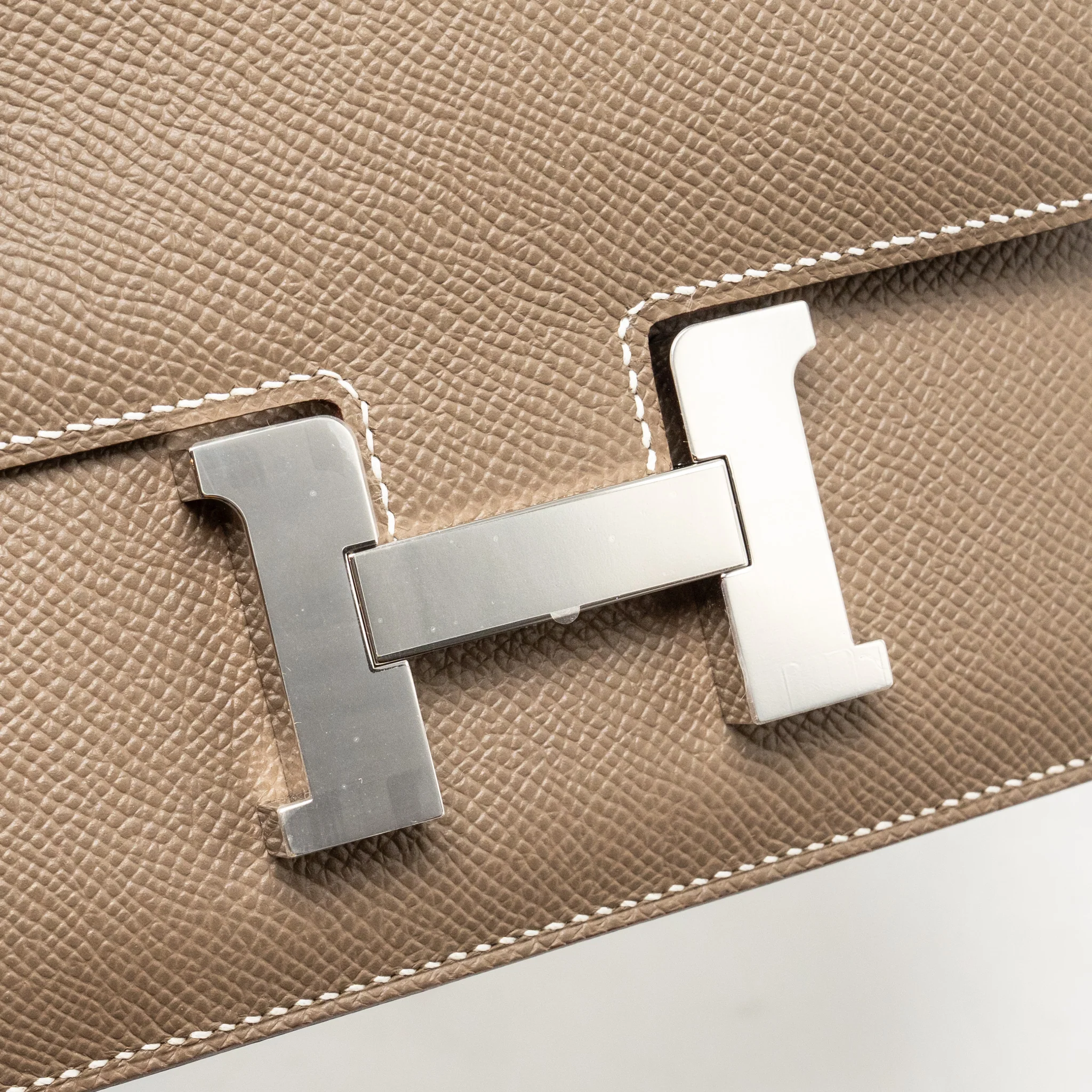 Hermes mini constance epsom etoupe shw stamp G - Image 13
