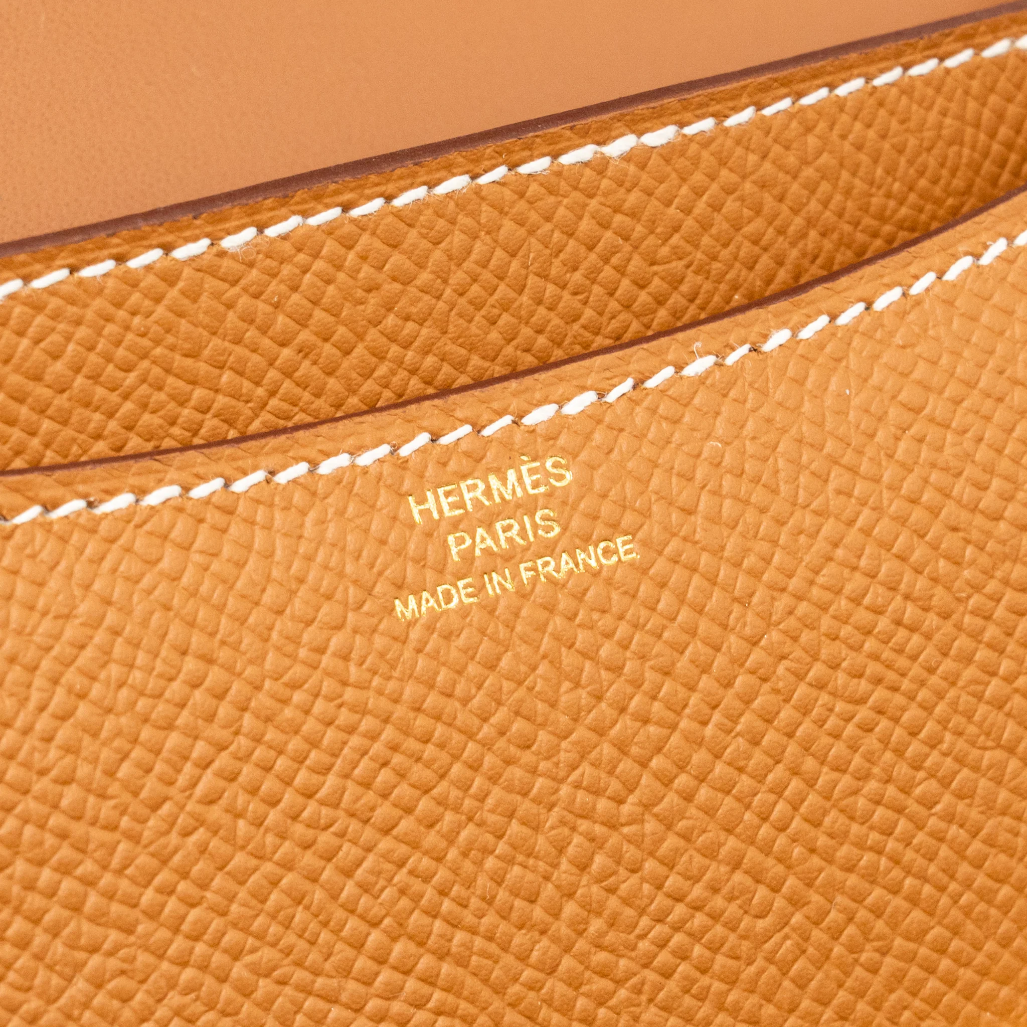 Hermes mini constance epsom gold GHW stamp B - Image 16