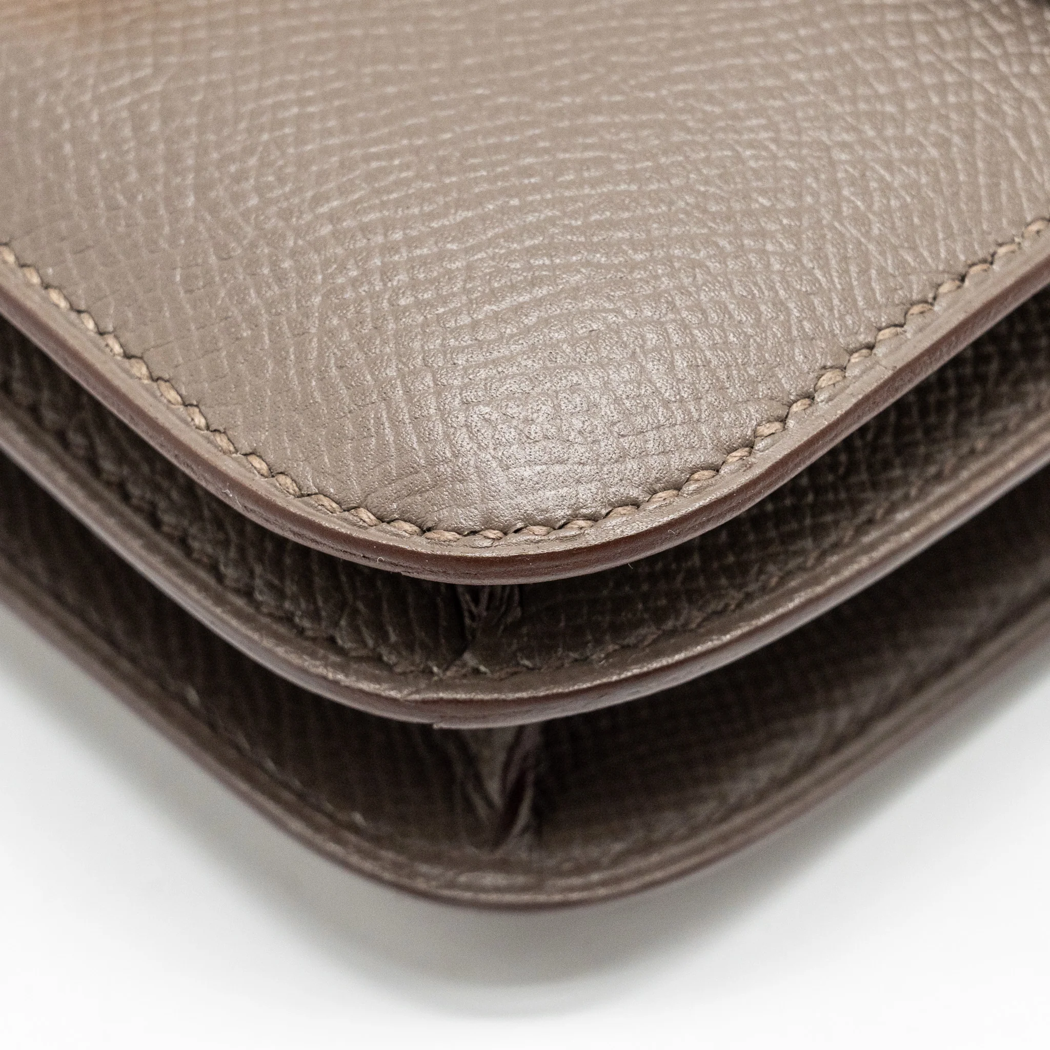 Hermes Mini Constance Epsom Gris Etain RGHW Stamp C - Image 8
