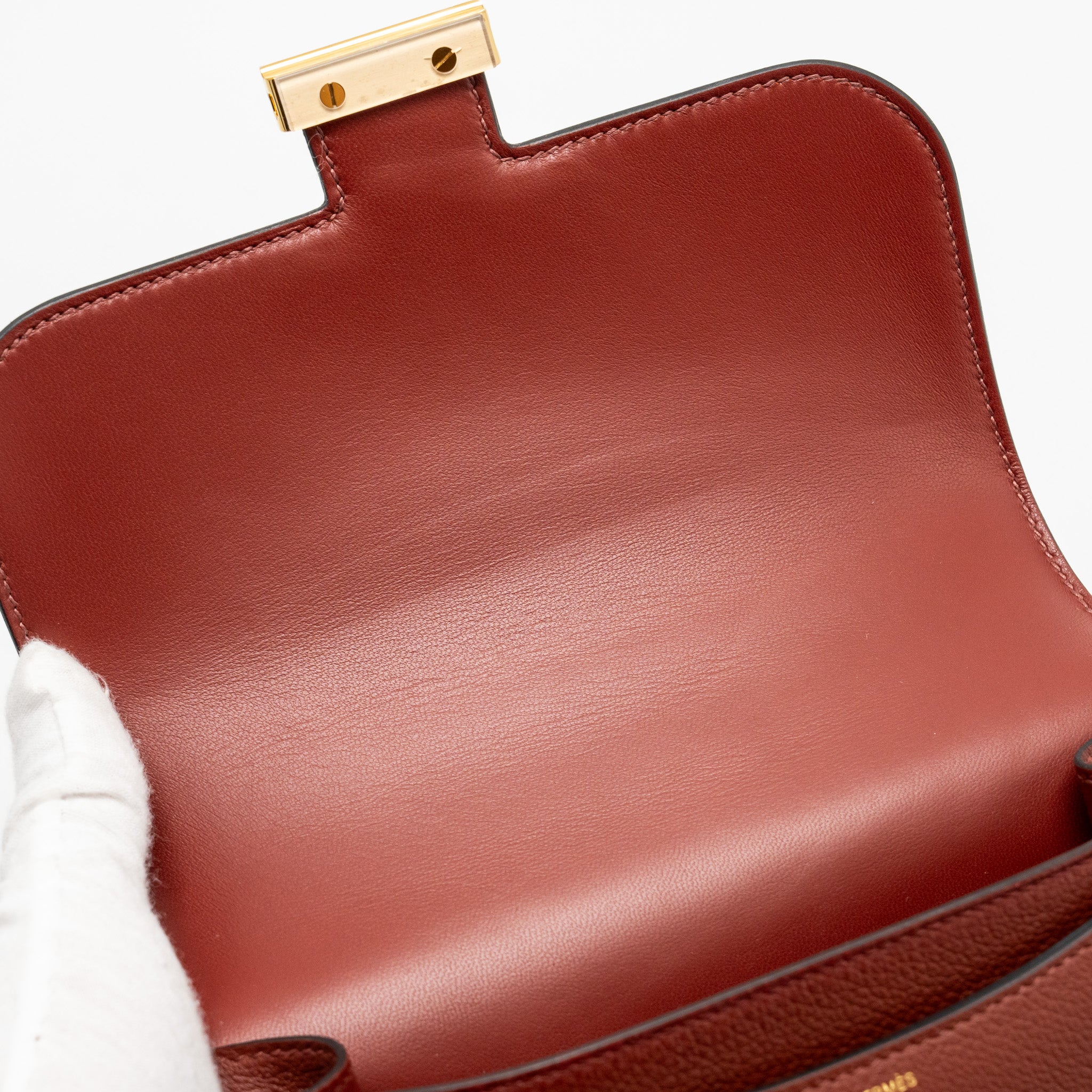 Hermes Mini Constance Evercolor Rouge H GHW Stamp Z - Image 14