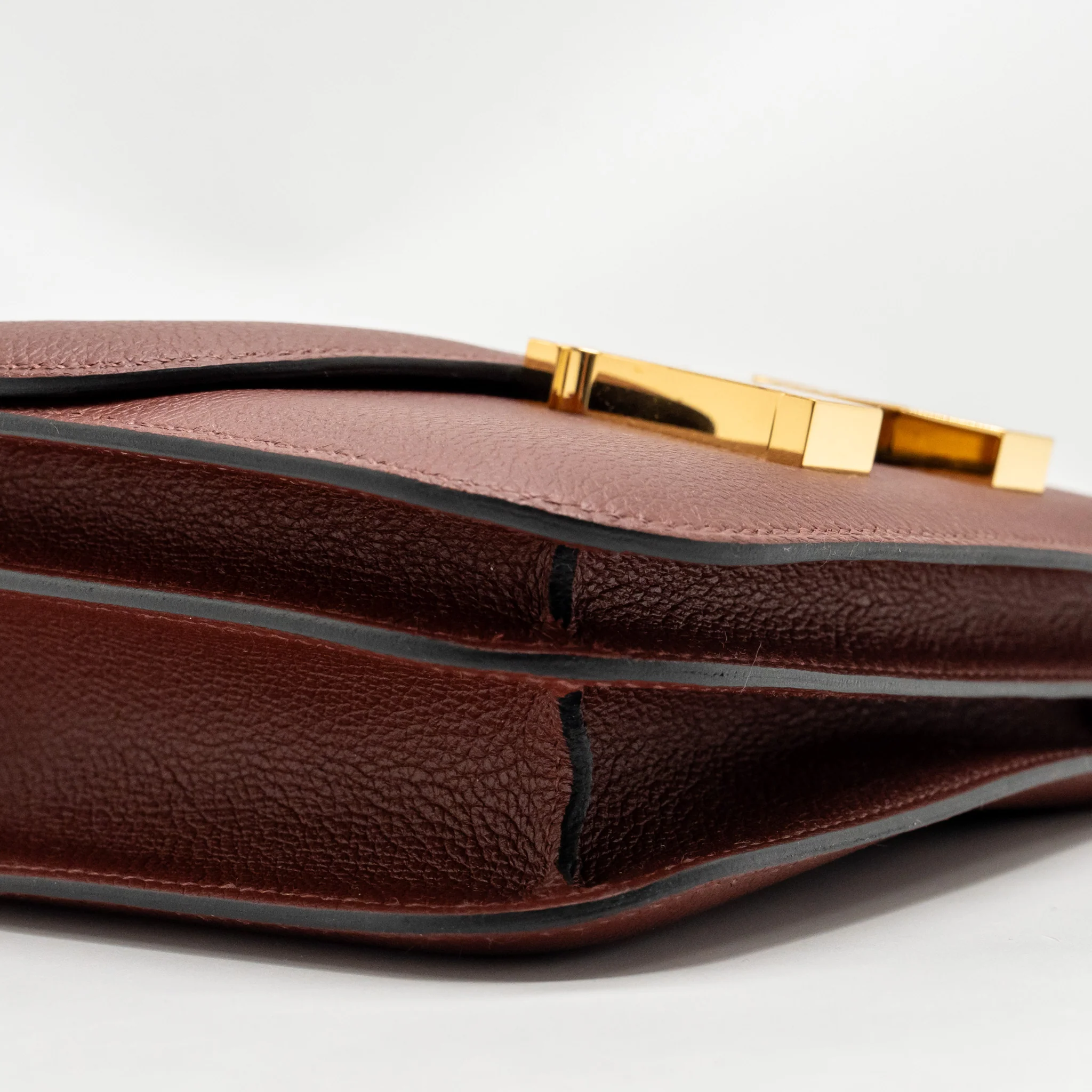 Hermes Mini Constance Evercolor Rouge H GHW Stamp Z - Image 6