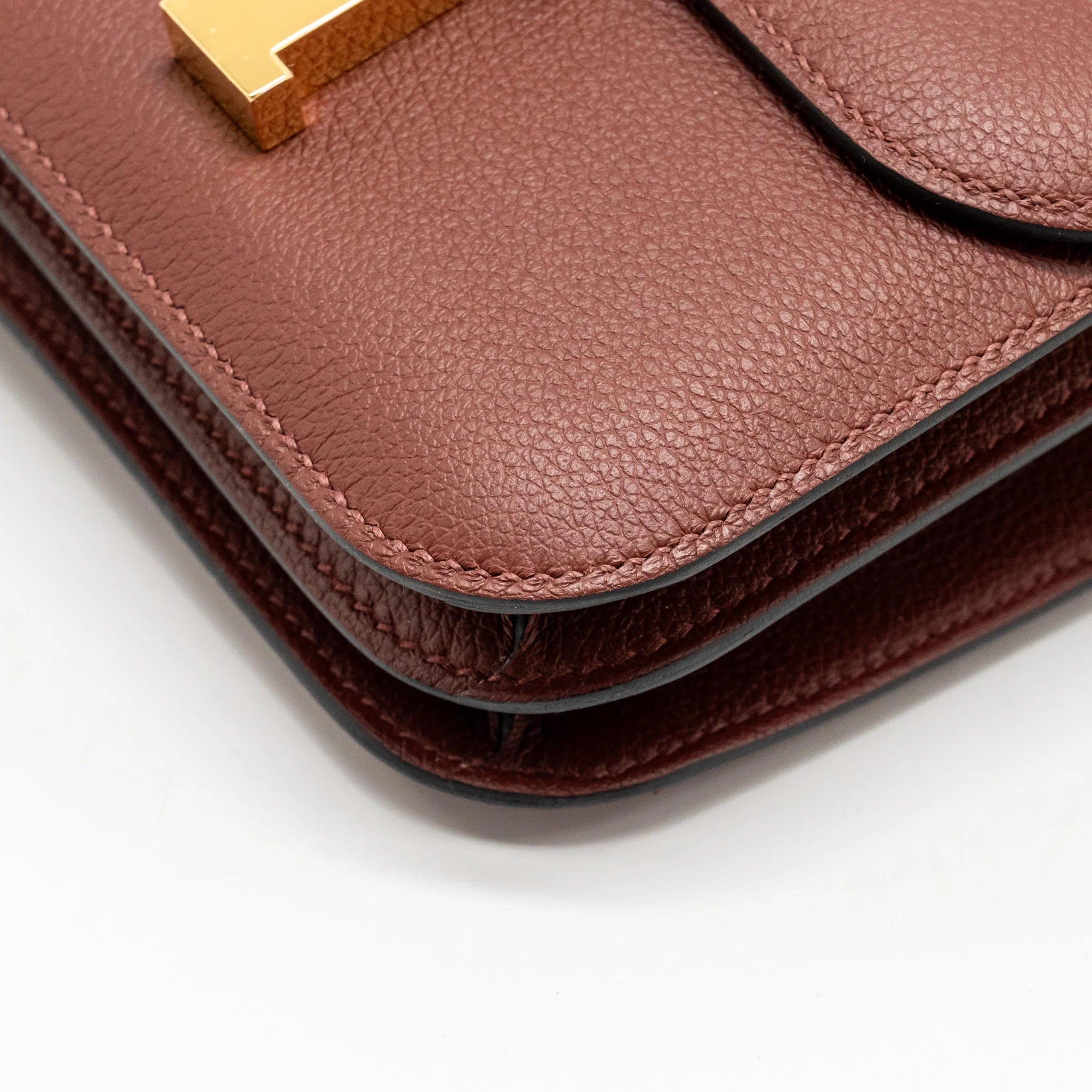 Hermes Mini Constance Evercolor Rouge H GHW Stamp Z - Image 8