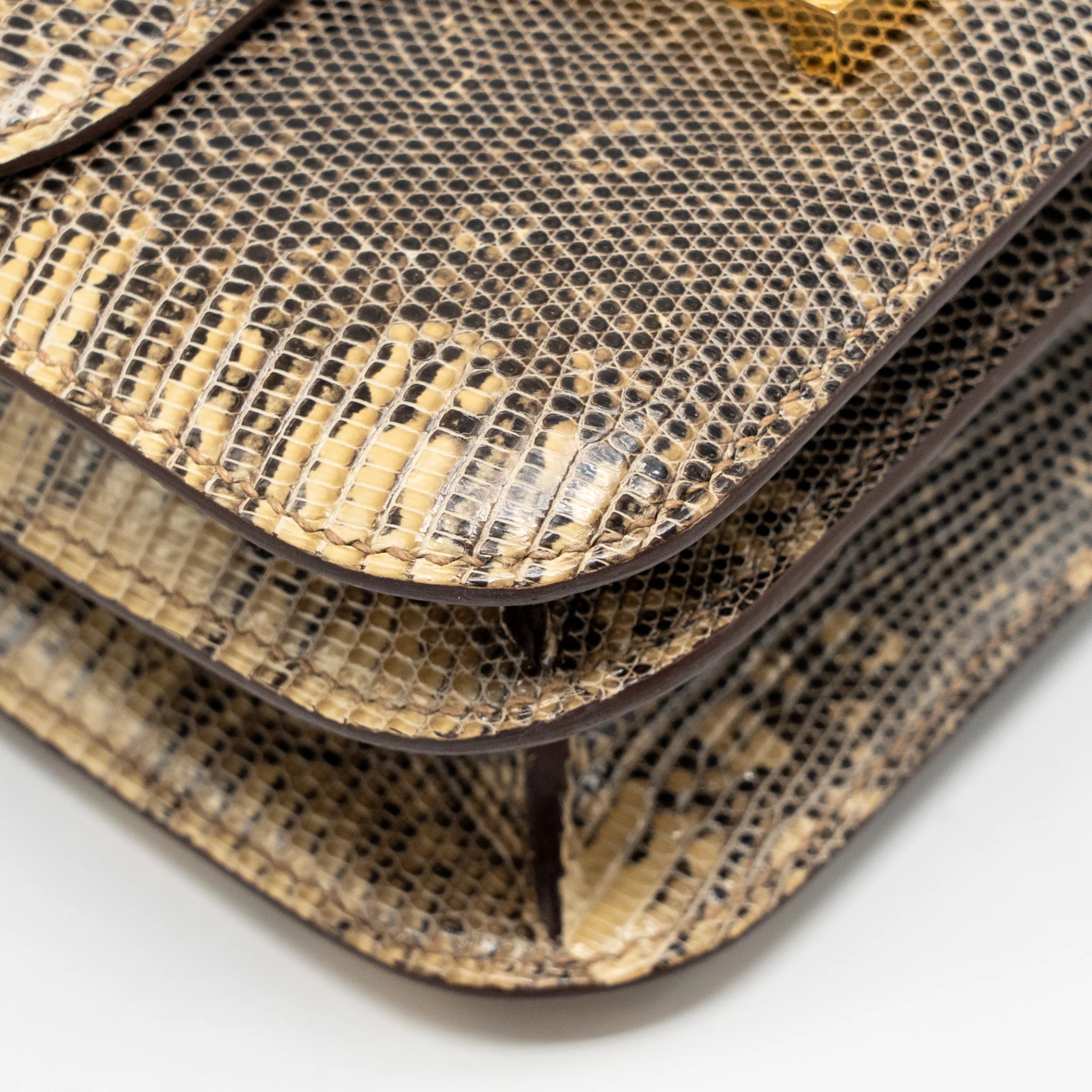 Hermes Mini Constance Lizard Natura Lisse Desert GHW Stamp Z - Image 9