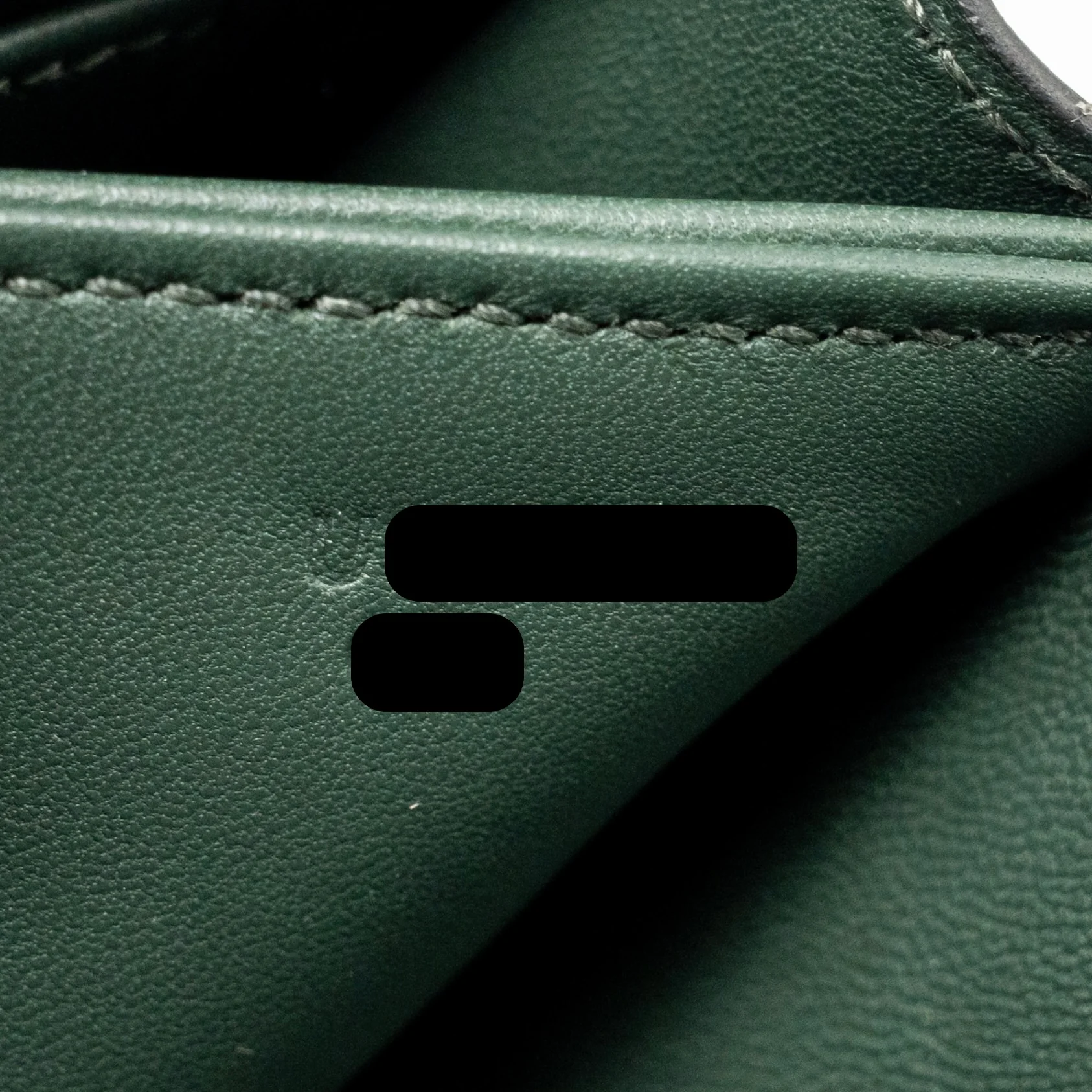 Hermes mini constance shiny alligator mississippiensis vert fonce GHW stamp U - Image 17