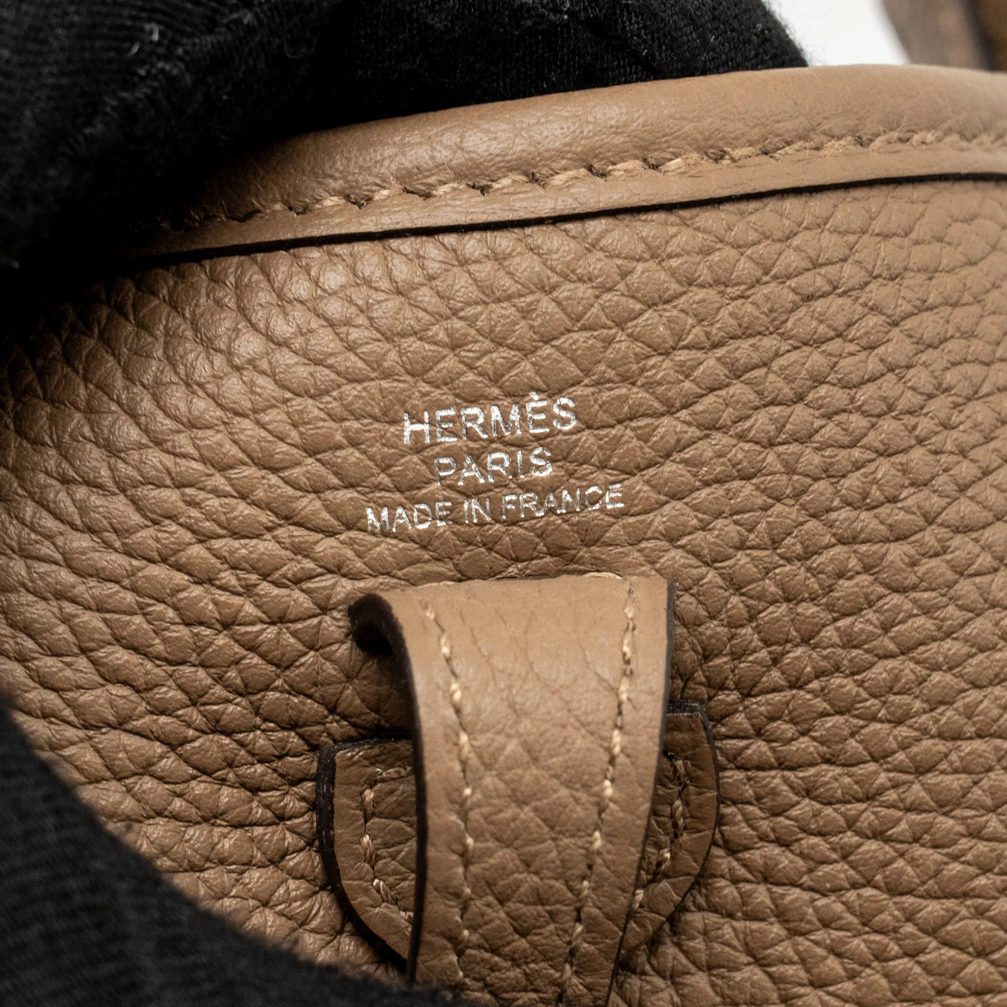 Hermes Mini Evelyne Clemence beige Marfa / multicolor shoulder strap SHW stamp Z - Image 14