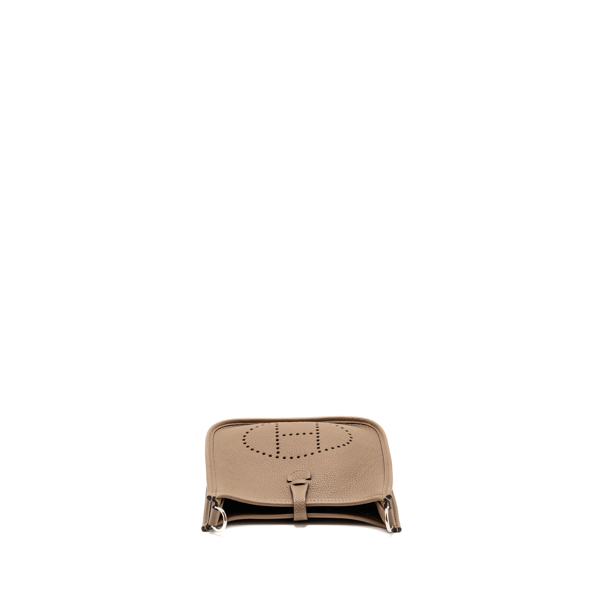 Hermes Mini Evelyne Clemence beige Marfa / multicolor shoulder strap SHW stamp Z - Image 5