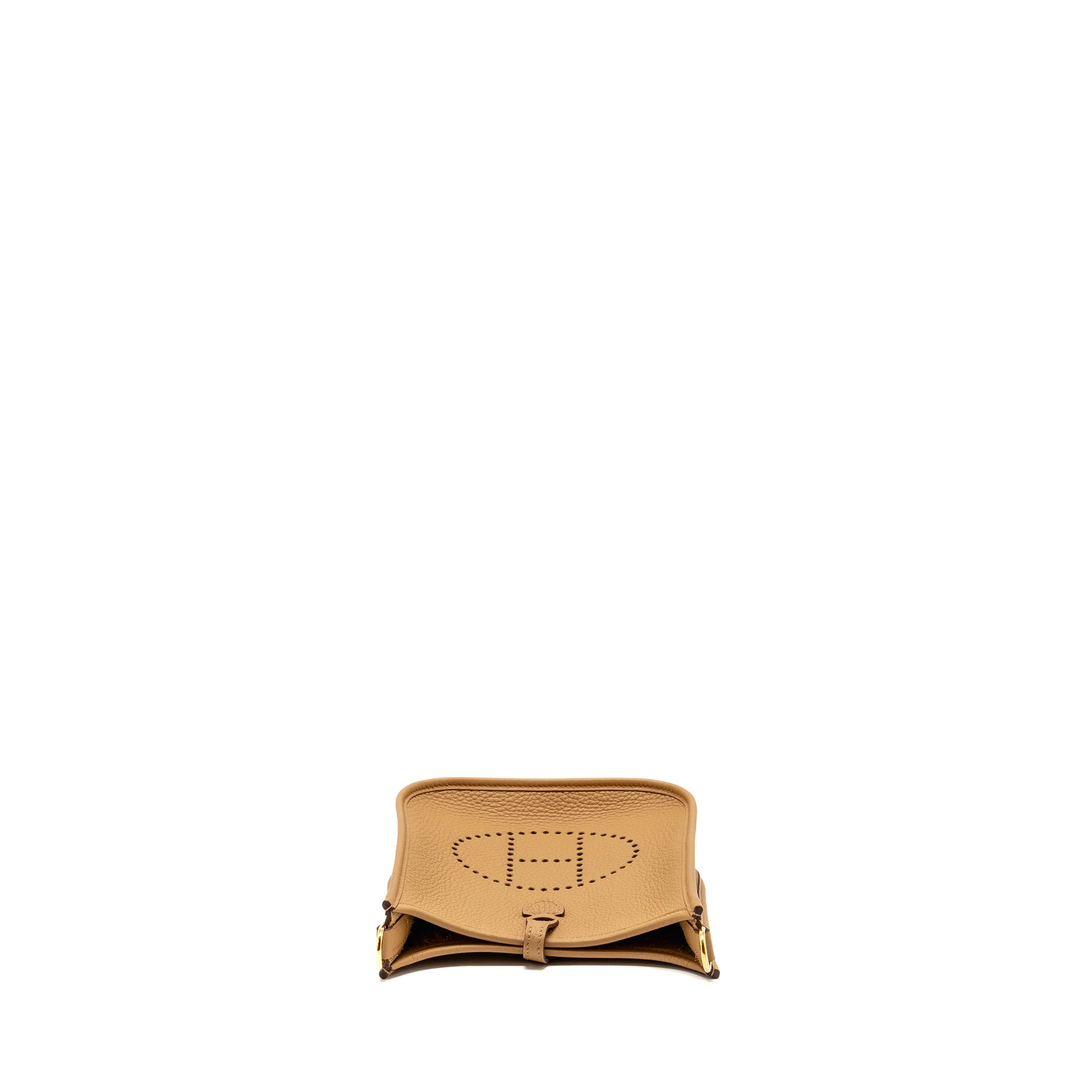 Hermes Mini Evelyne clemence biscuit / camel GHW stamp Z - Image 5