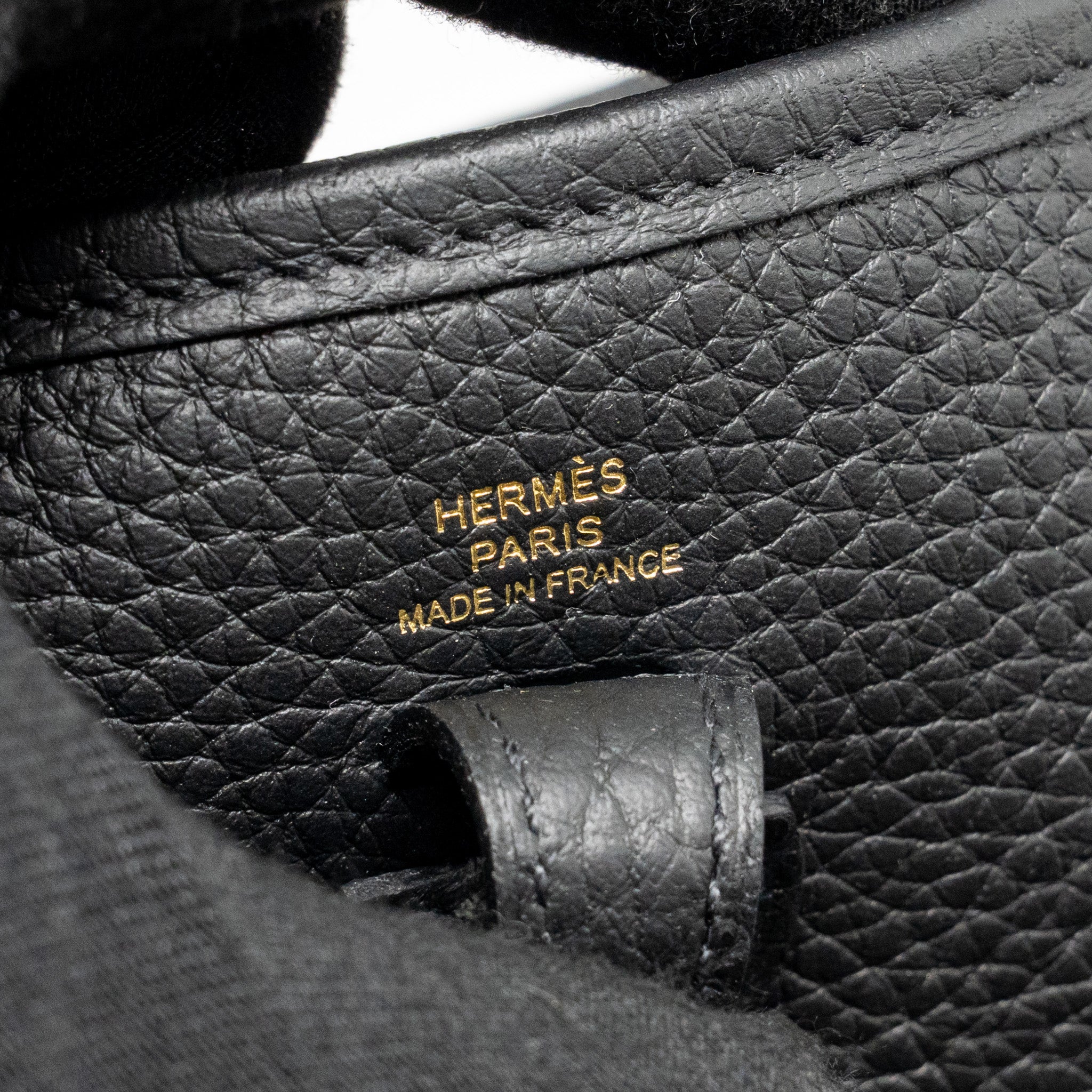Hermes Mini Evelyne Clemence Black GHW Stamp K - Image 14