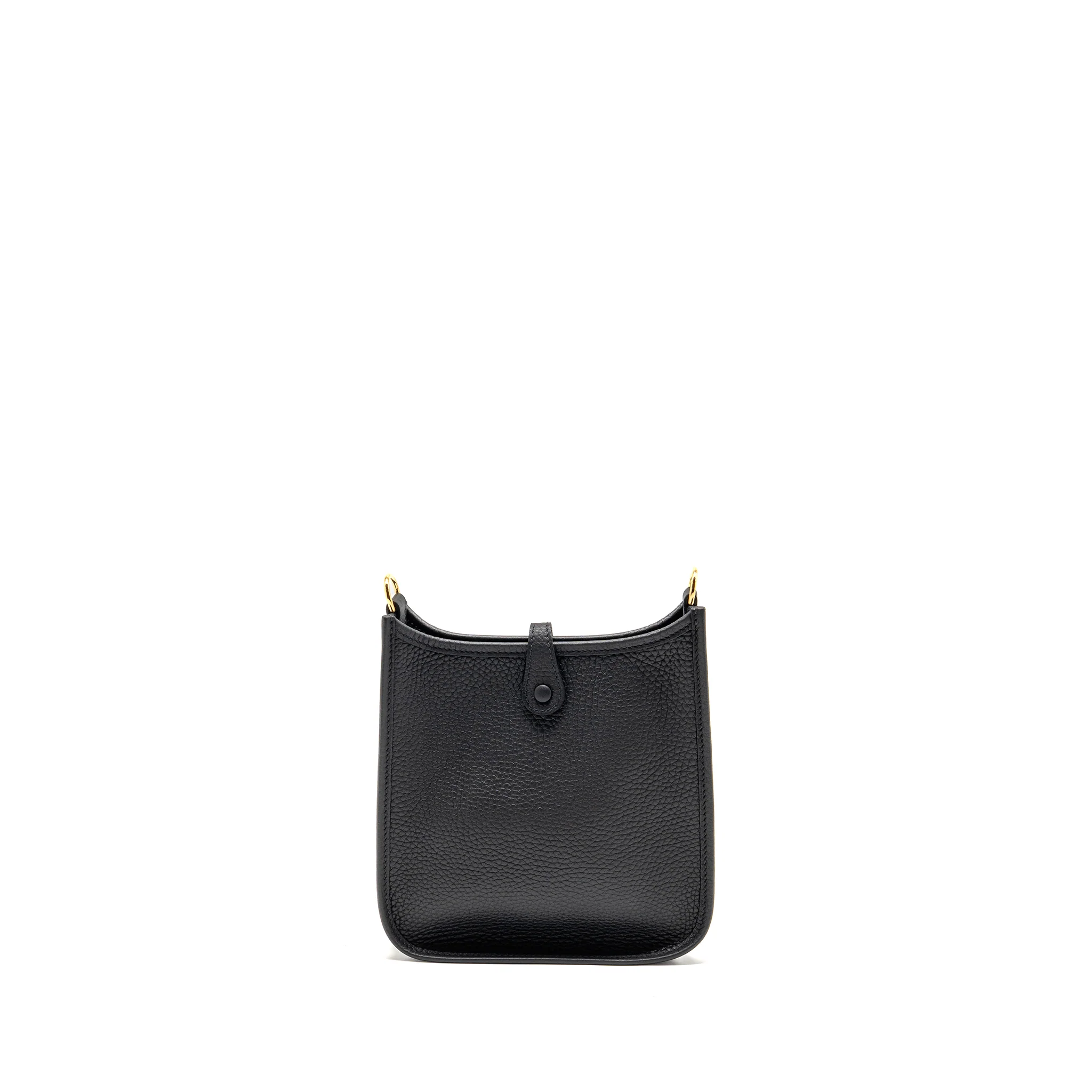 Hermes Mini Evelyne Clemence Black GHW Stamp K - Image 2