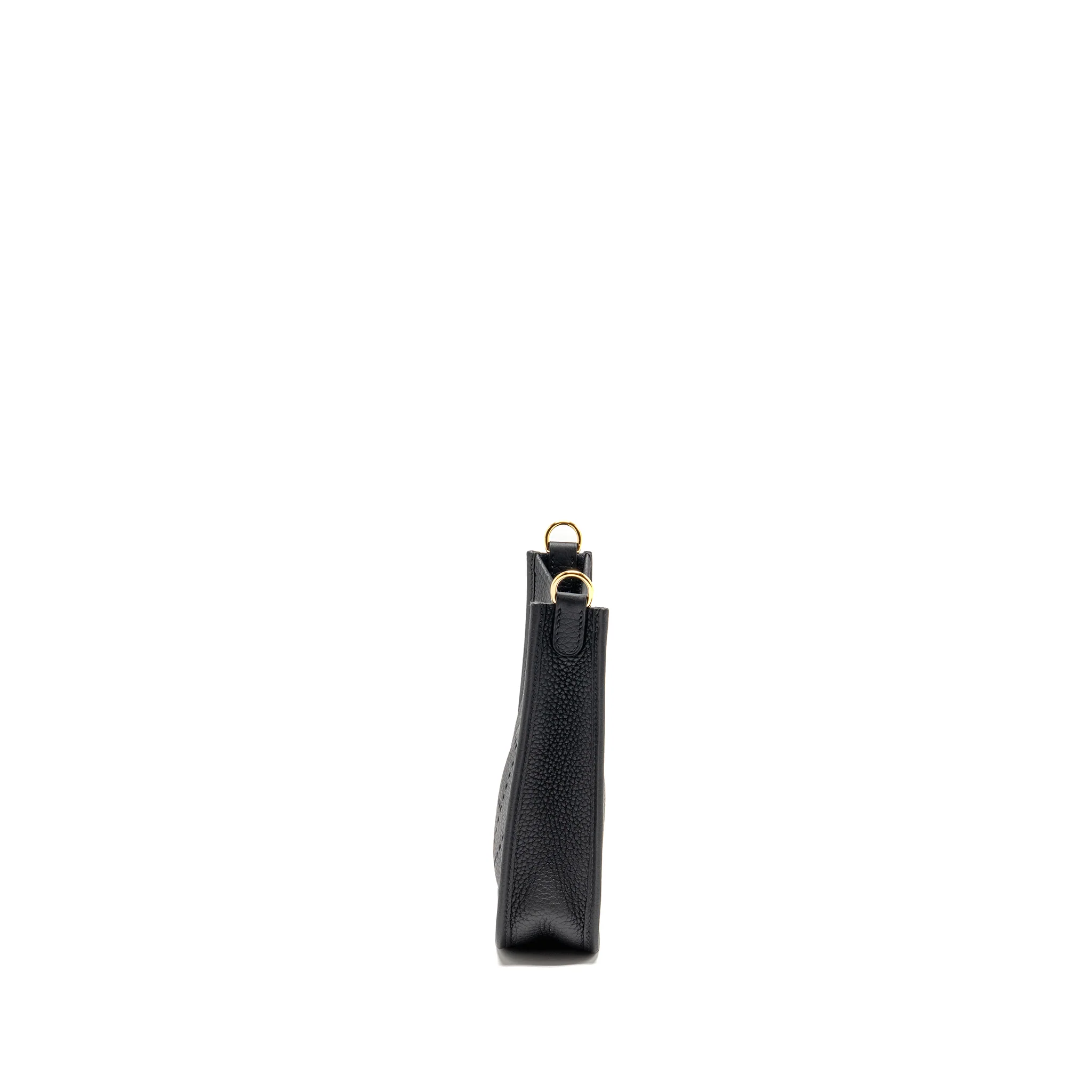 Hermes Mini Evelyne Clemence Black GHW Stamp K - Image 3