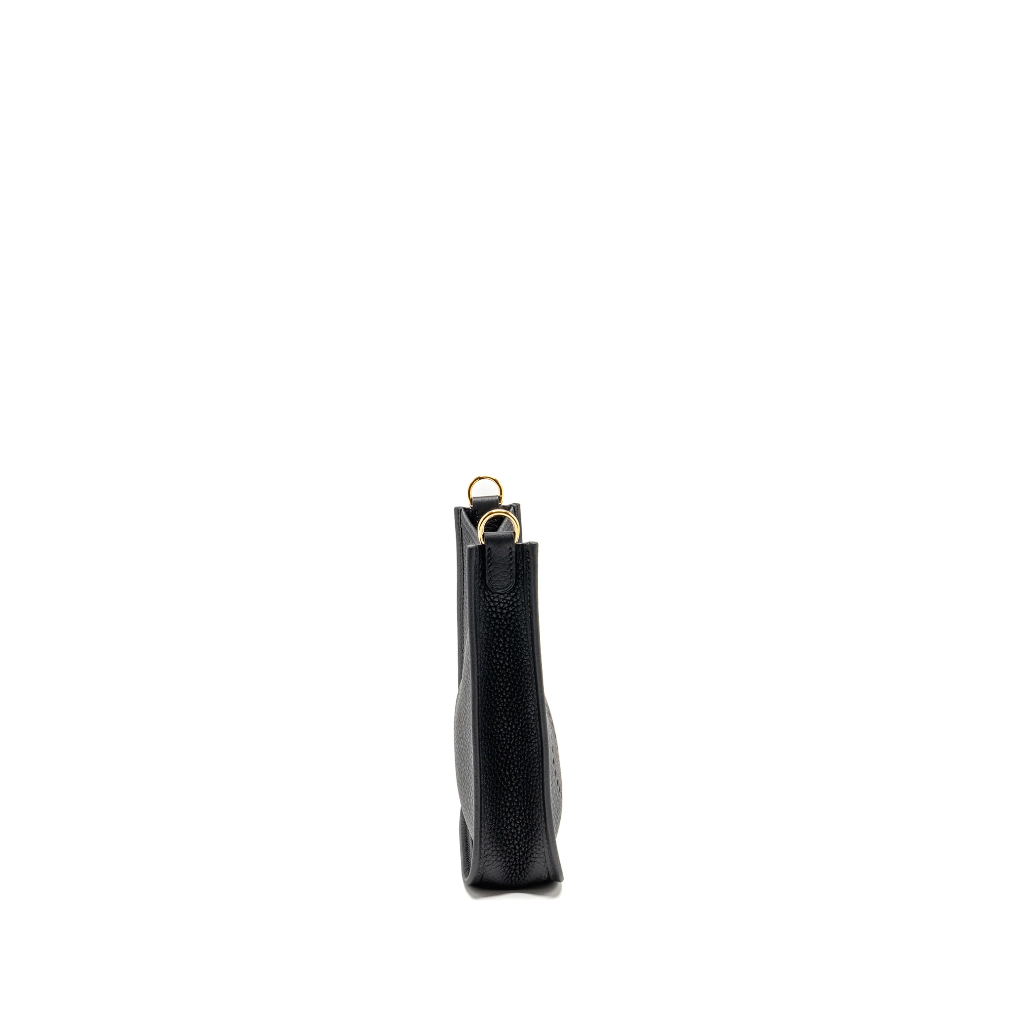 Hermes Mini Evelyne Clemence Black GHW Stamp K - Image 4