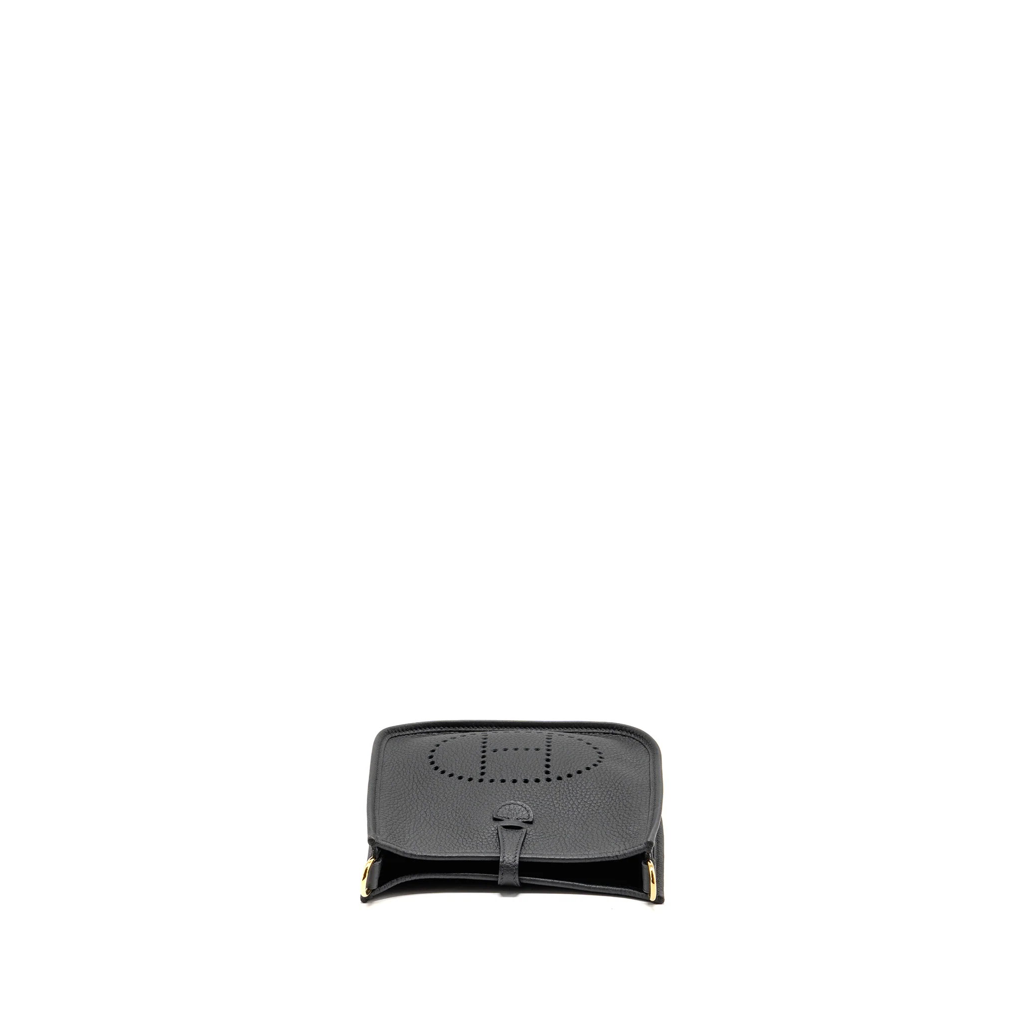 Hermes Mini Evelyne Clemence Black GHW Stamp K - Image 5