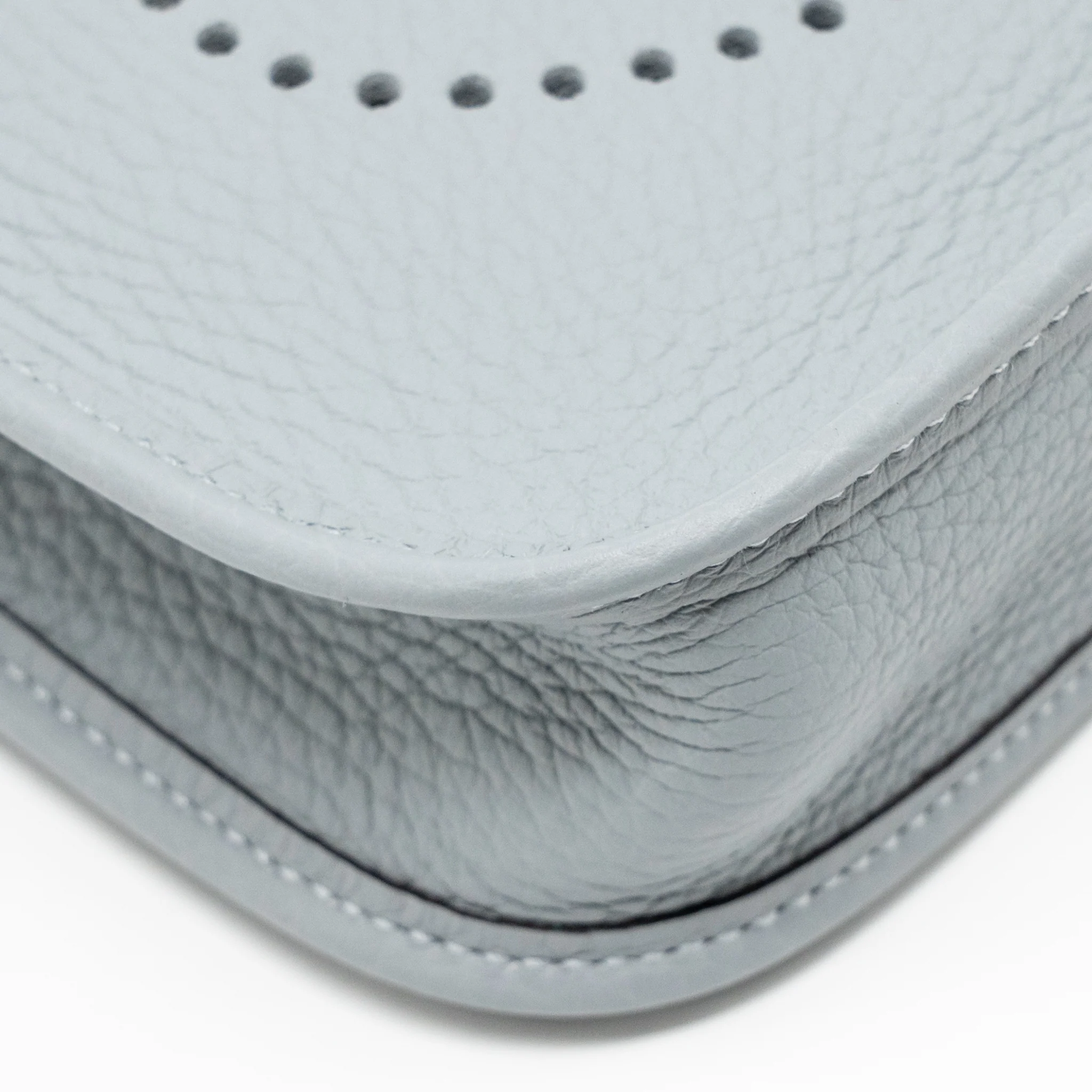 Hermes Mini Evelyne clemence gris pantin LGHW stamp K - Image 8