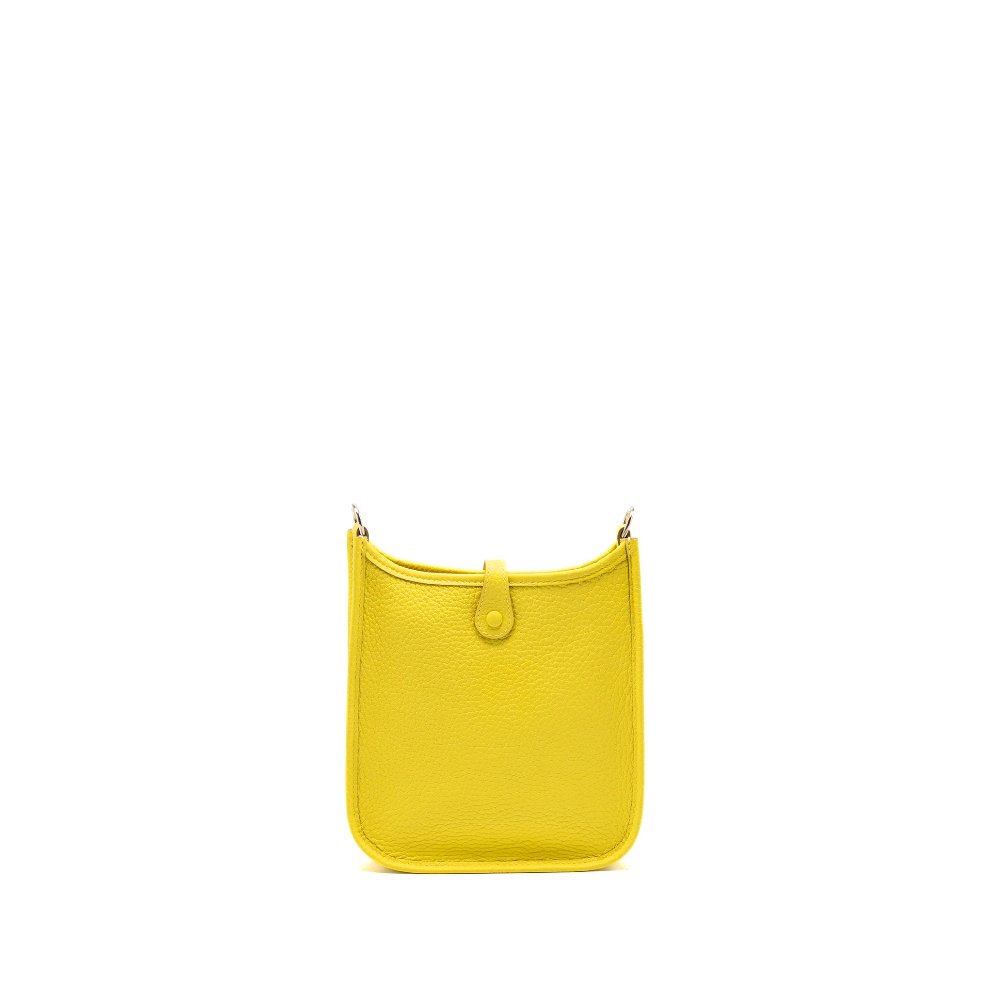 Hermes Mini Evelyne Clemence Lime SHW Stamp U - Image 2