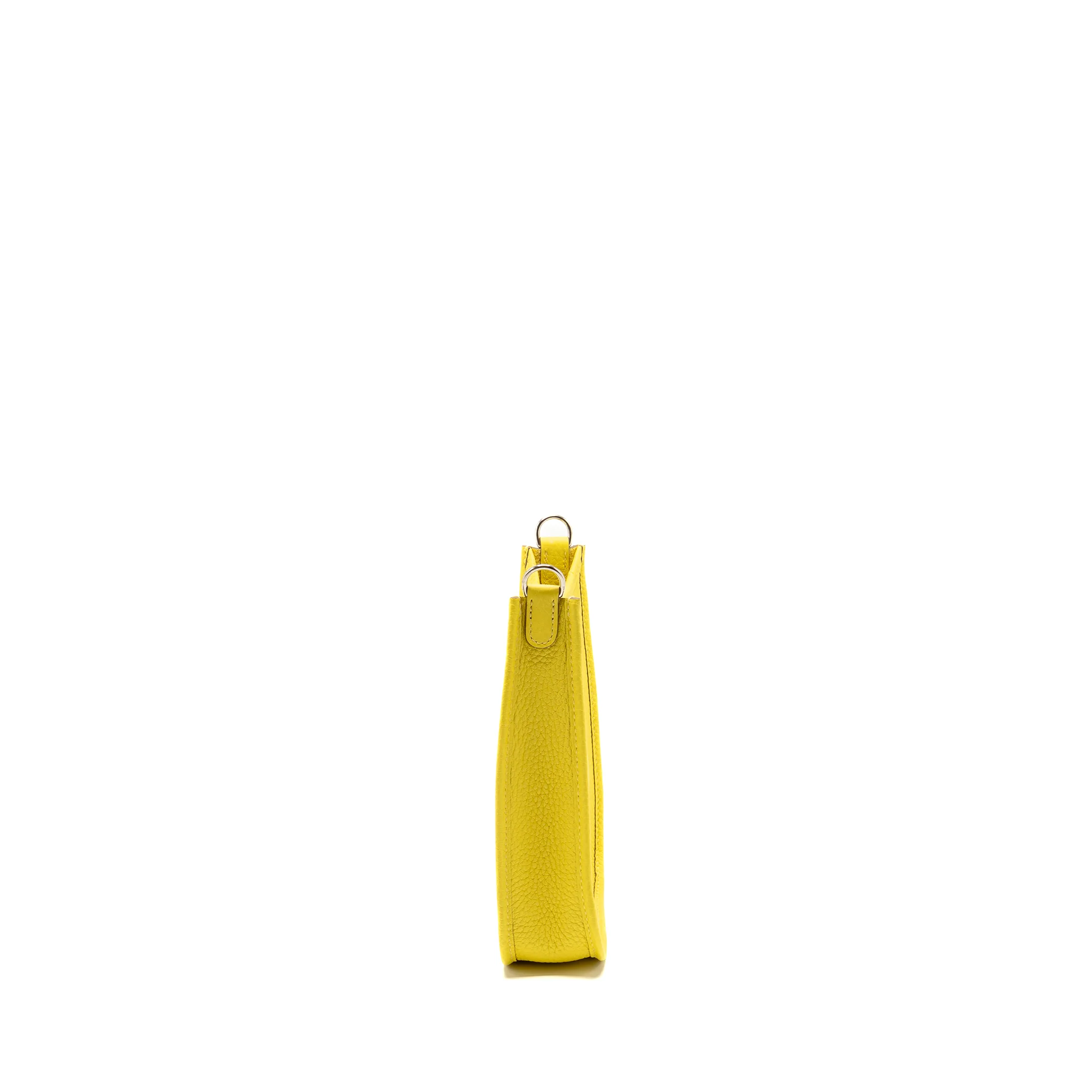Hermes Mini Evelyne Clemence Lime SHW Stamp U - Image 3