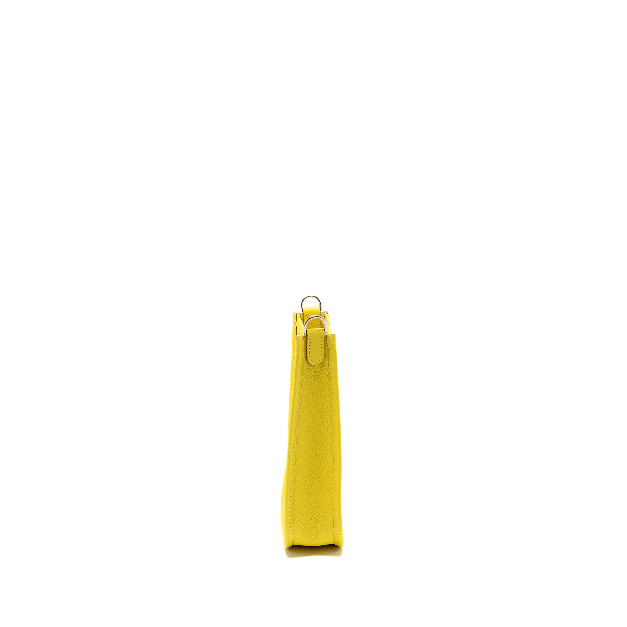 Hermes Mini Evelyne Clemence Lime SHW Stamp U - Image 4