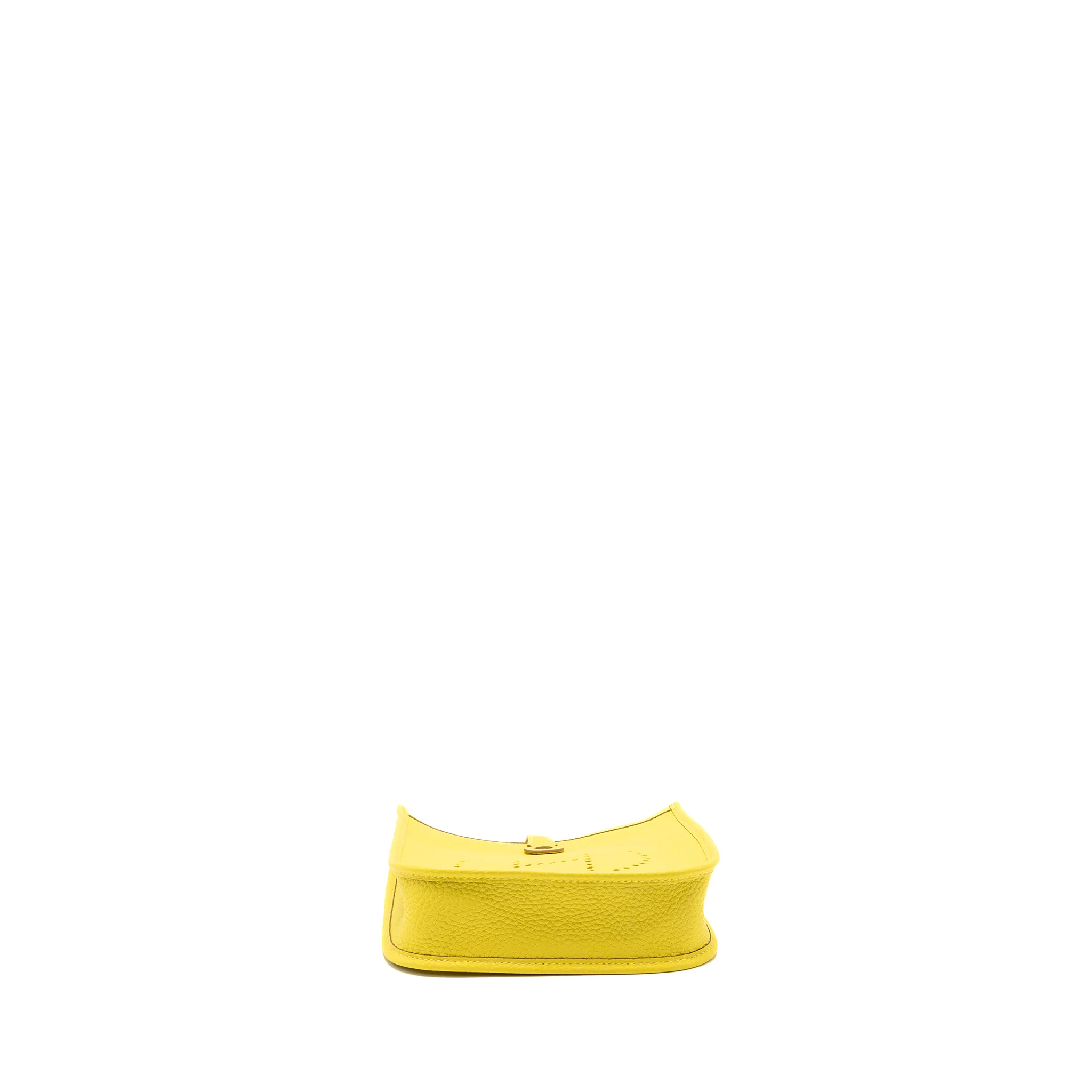 Hermes Mini Evelyne Clemence Lime SHW Stamp U - Image 6
