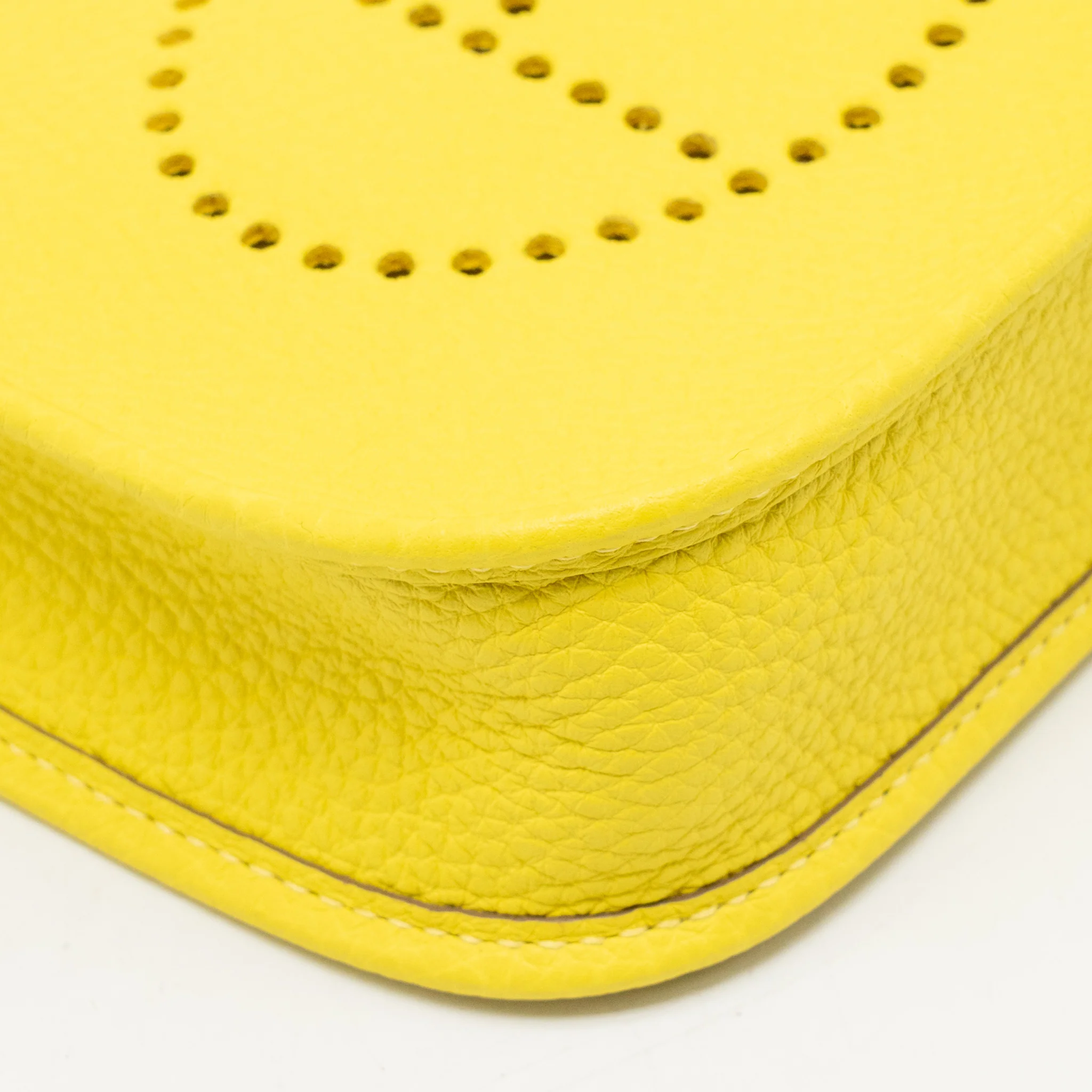 Hermes Mini Evelyne Clemence Lime SHW Stamp U - Image 9