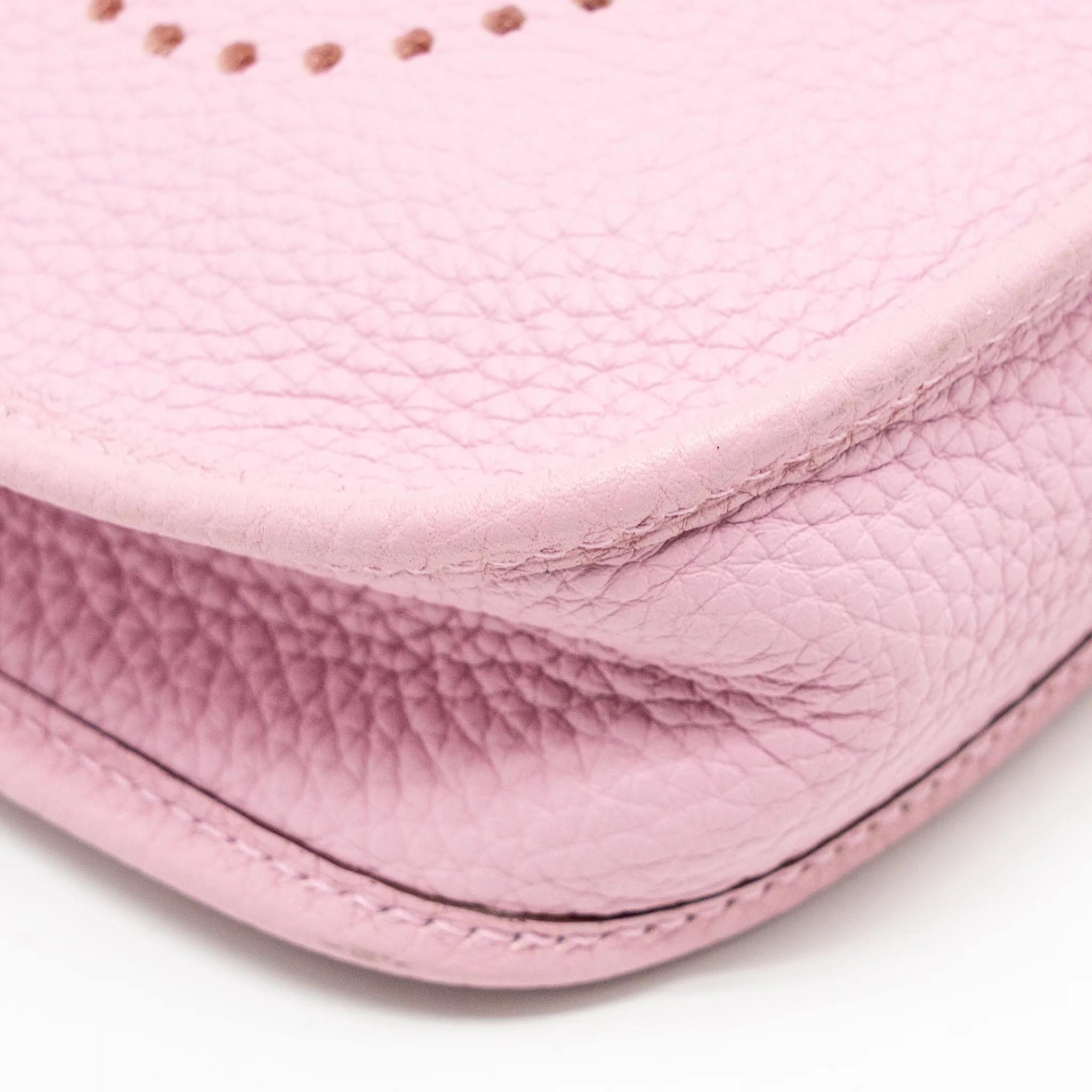 Hermes Mini Evelyne Clemence Mauve Sylvestre SHW Stamp U - Image 10