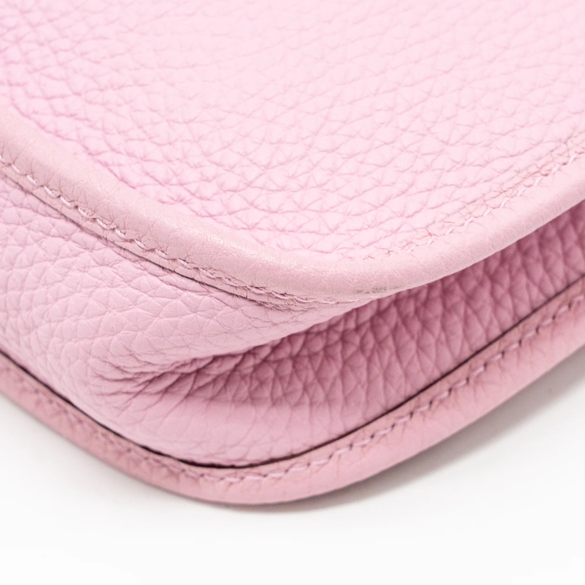 Hermes Mini Evelyne Clemence Mauve Sylvestre SHW Stamp U - Image 11