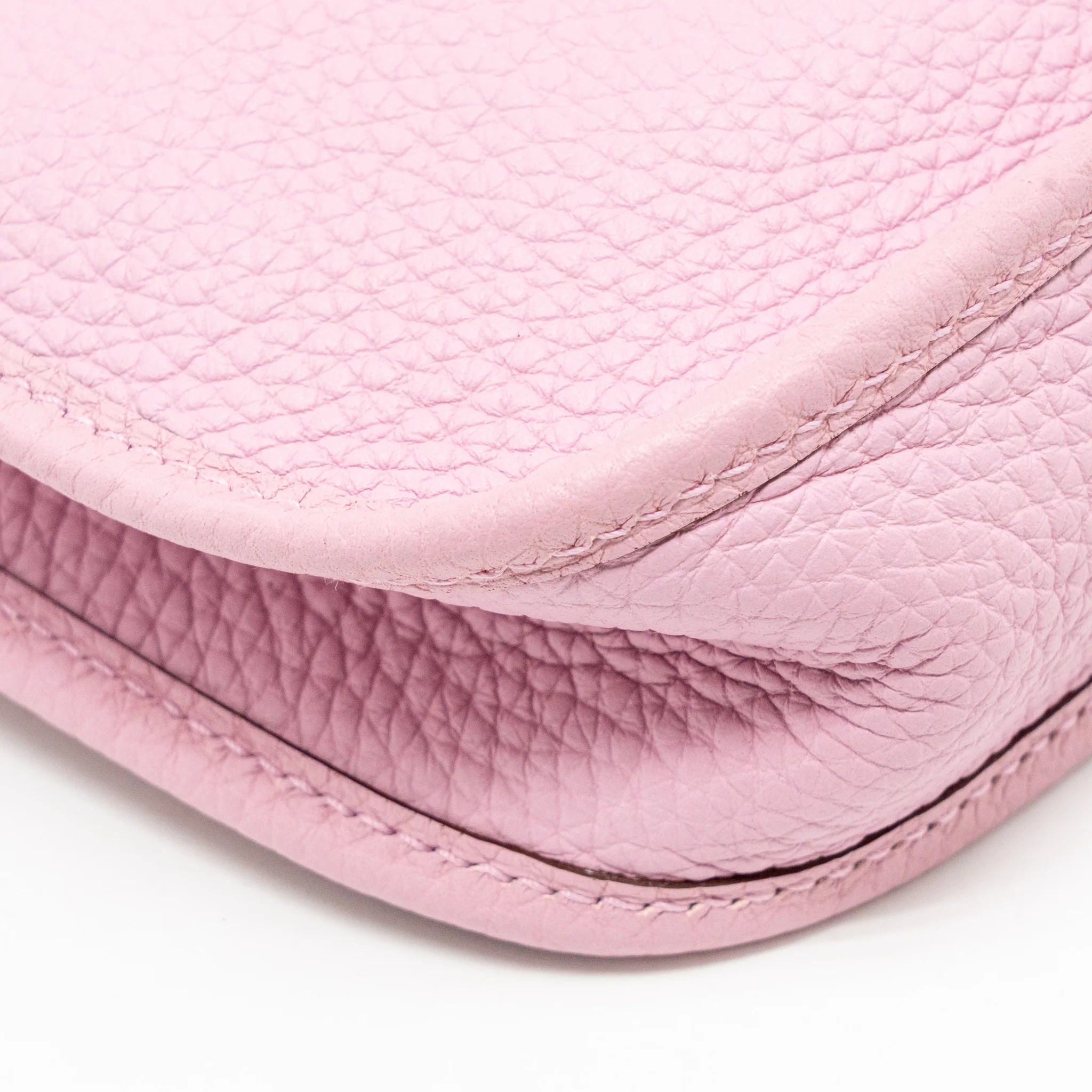 Hermes Mini Evelyne Clemence Mauve Sylvestre SHW Stamp U - Image 12