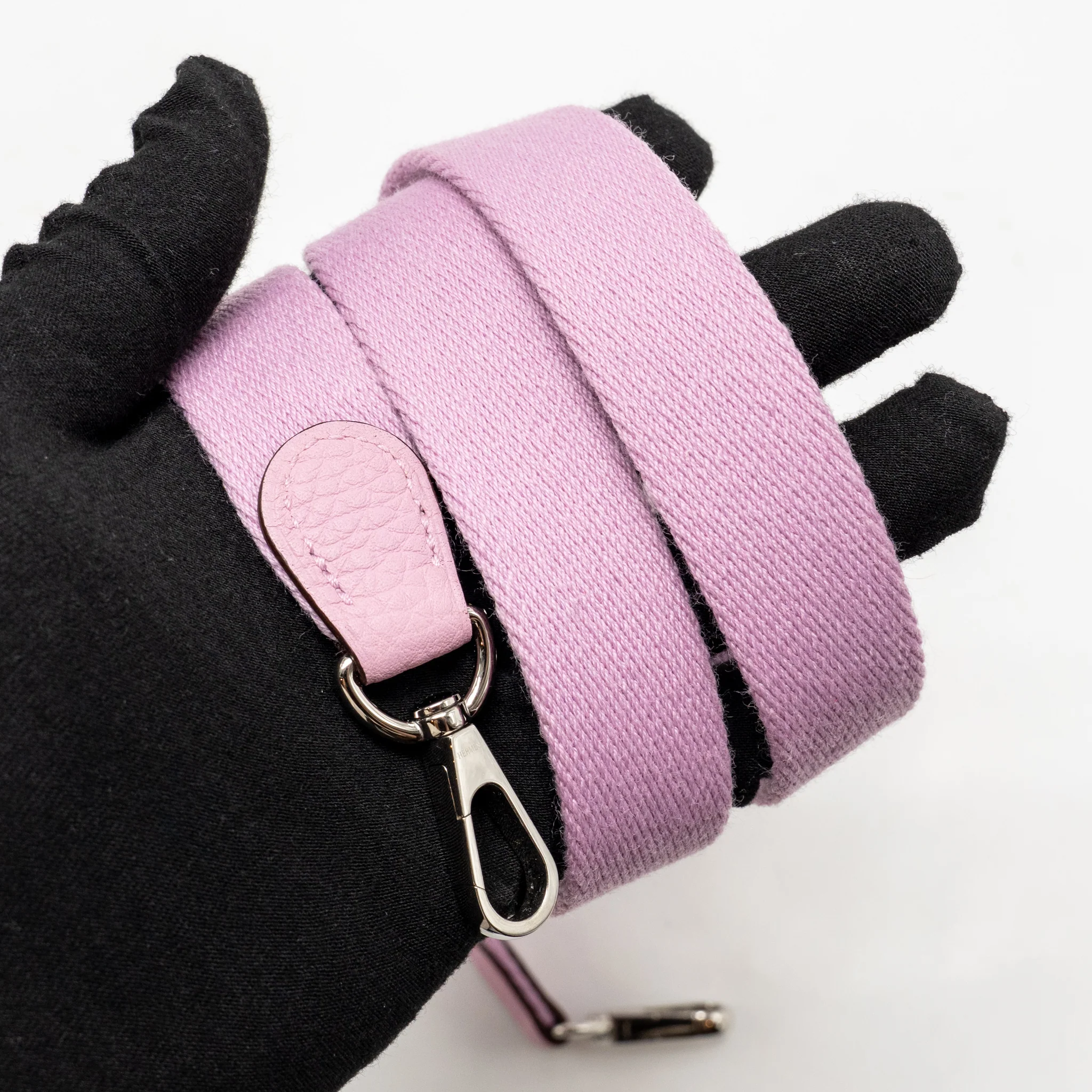 Hermes Mini Evelyne Clemence Mauve Sylvestre SHW Stamp U - Image 16