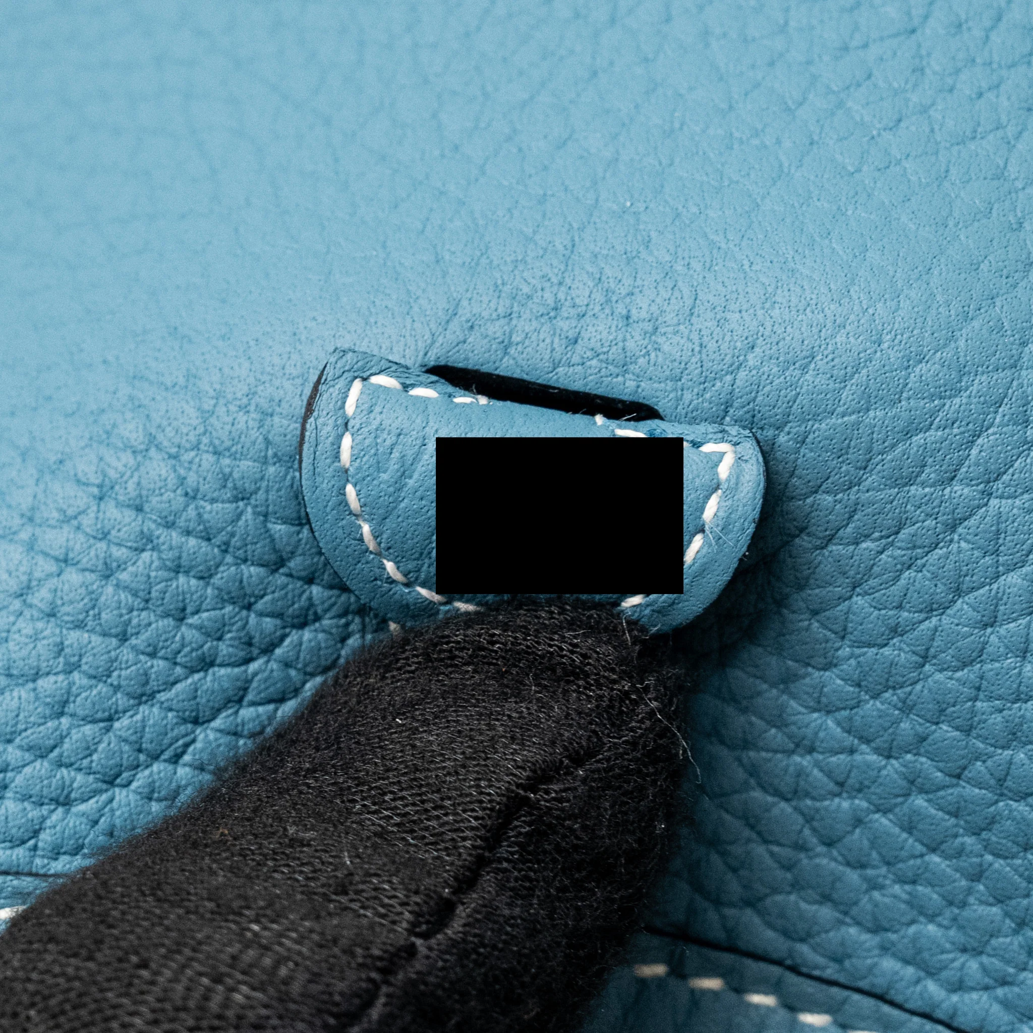 Hermes Mini Evelyne Clemence New Blue Jean SHW Stamp W - Image 14