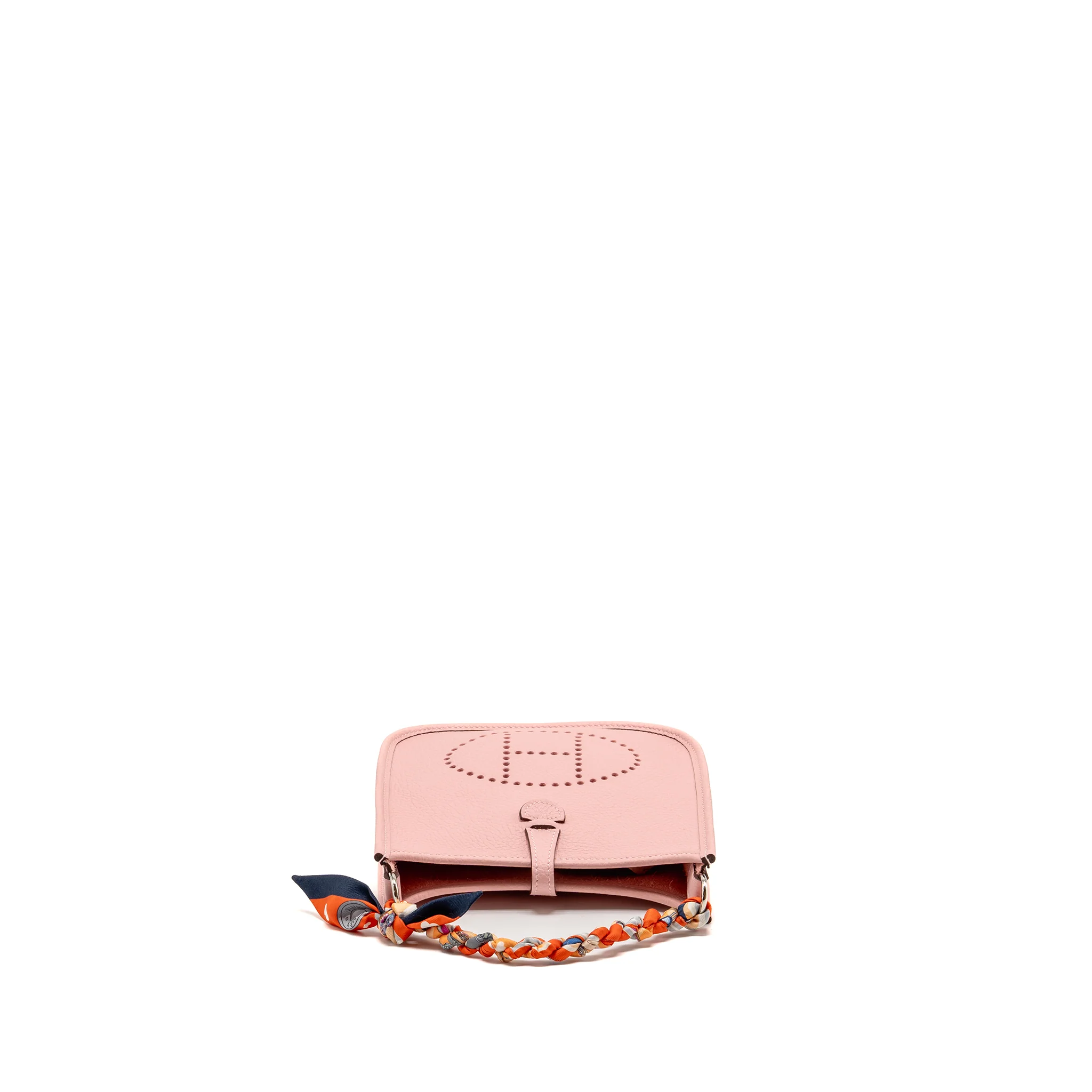 Hermes Mini Evelyne Clemence Rose Sakura SHW Stamp W - Image 5