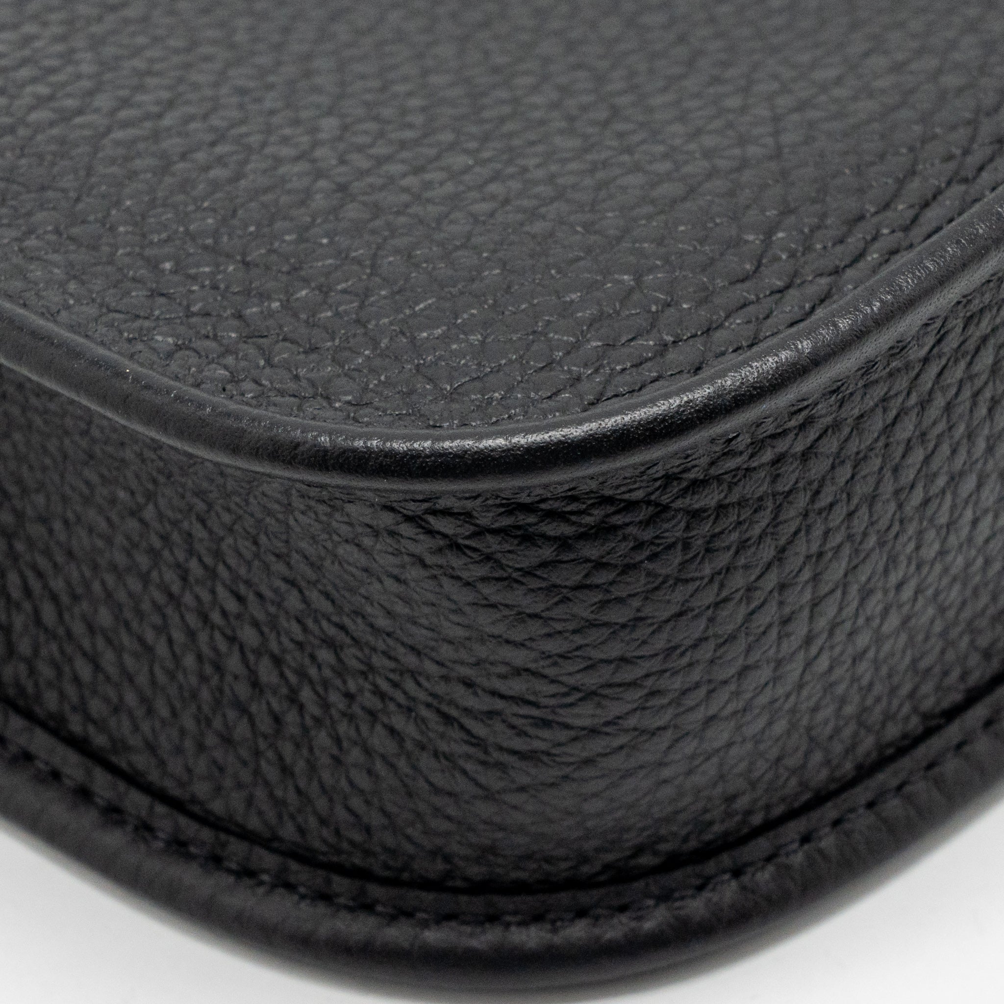 Hermes mini evelyne short clemence black/gris misty SHW stamp W - Image 11