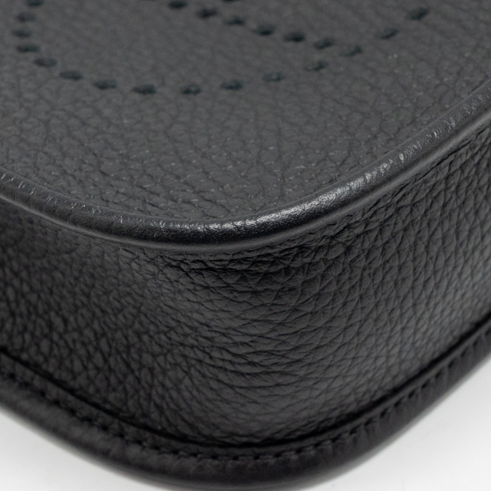 Hermes mini evelyne short clemence black/gris misty SHW stamp W - Image 9