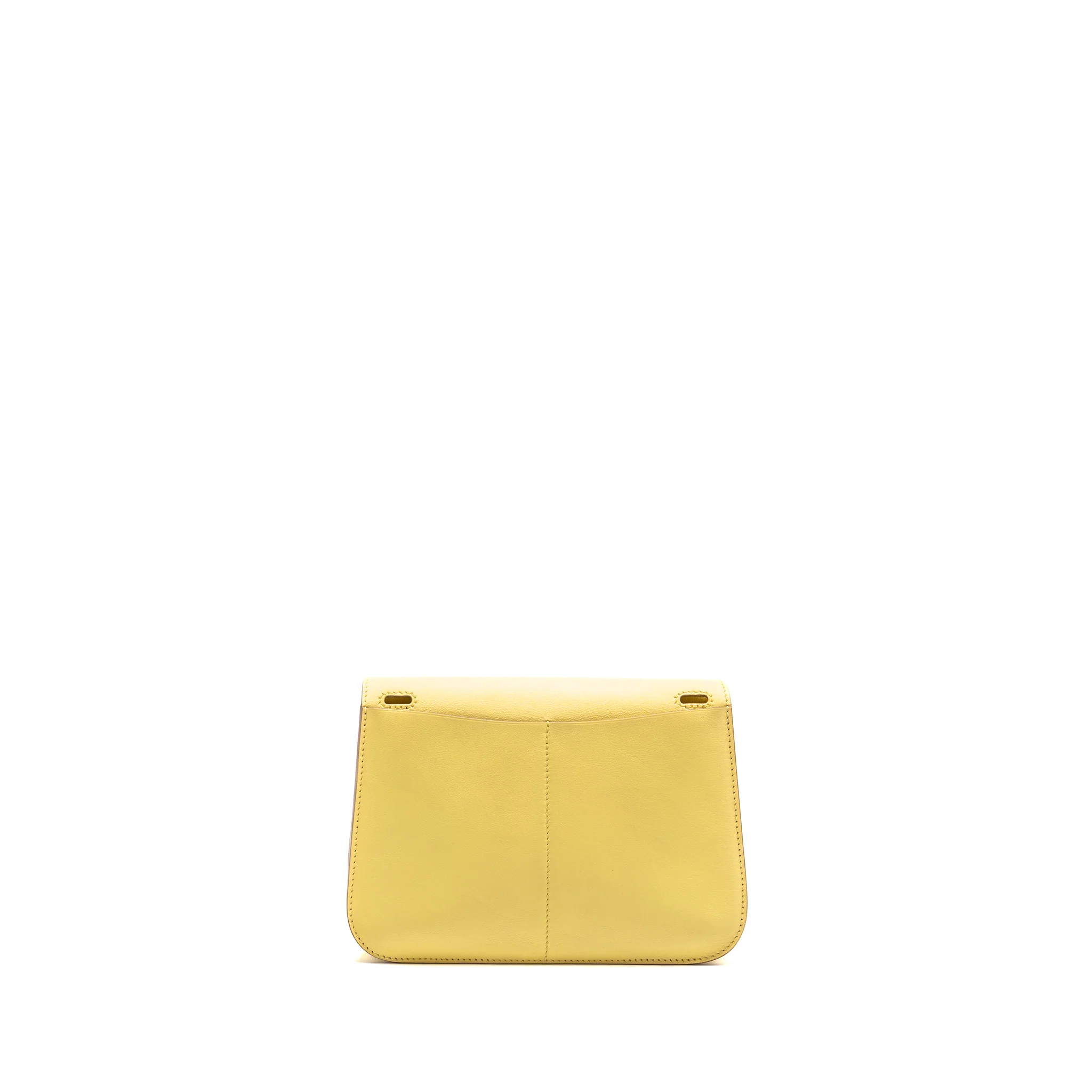 Hermes Mini Halzan 22 Swift 1Z Jaune Poussin SHW Stamp T - Image 2