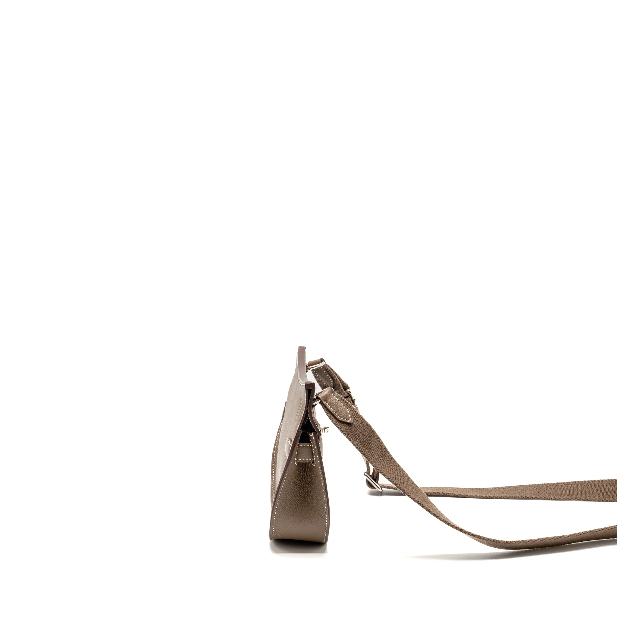 Hermes Mini Jypsiere clemence Etoupe SHW stamp B - Image 4