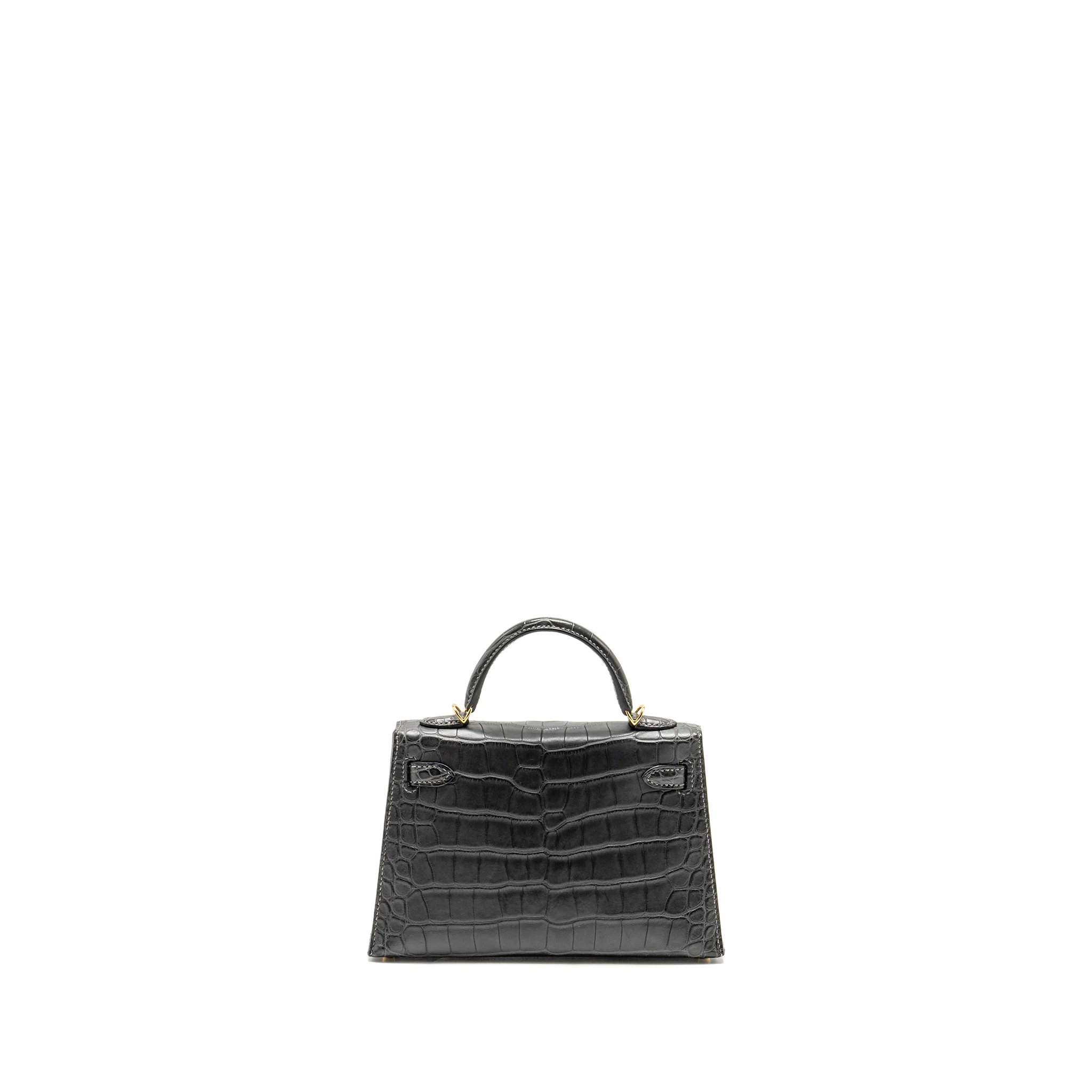 Hermes mini kelly II alligator mississippiensis matt 88 graphite GHW Stamp D - Image 2