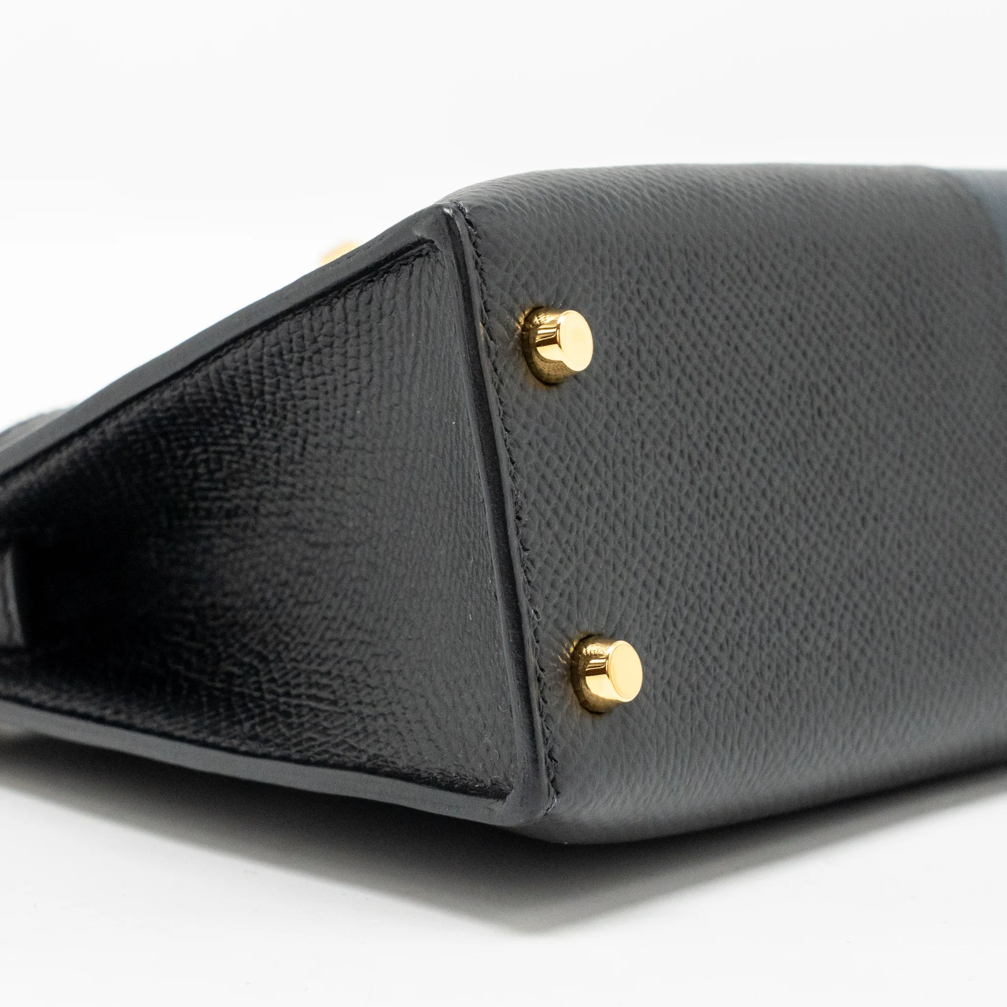 Hermes Mini Kelly II Casaque Epsom Bleu Indigo/Noir/Rouge Grenat GHW Stamp Z - Image 7