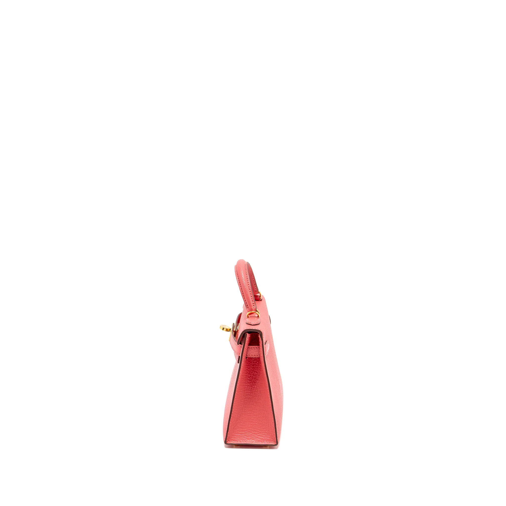 Hermes Mini Kelly II Chèvre Mysore Rose Azalee GHW Stamp Y - Image 4