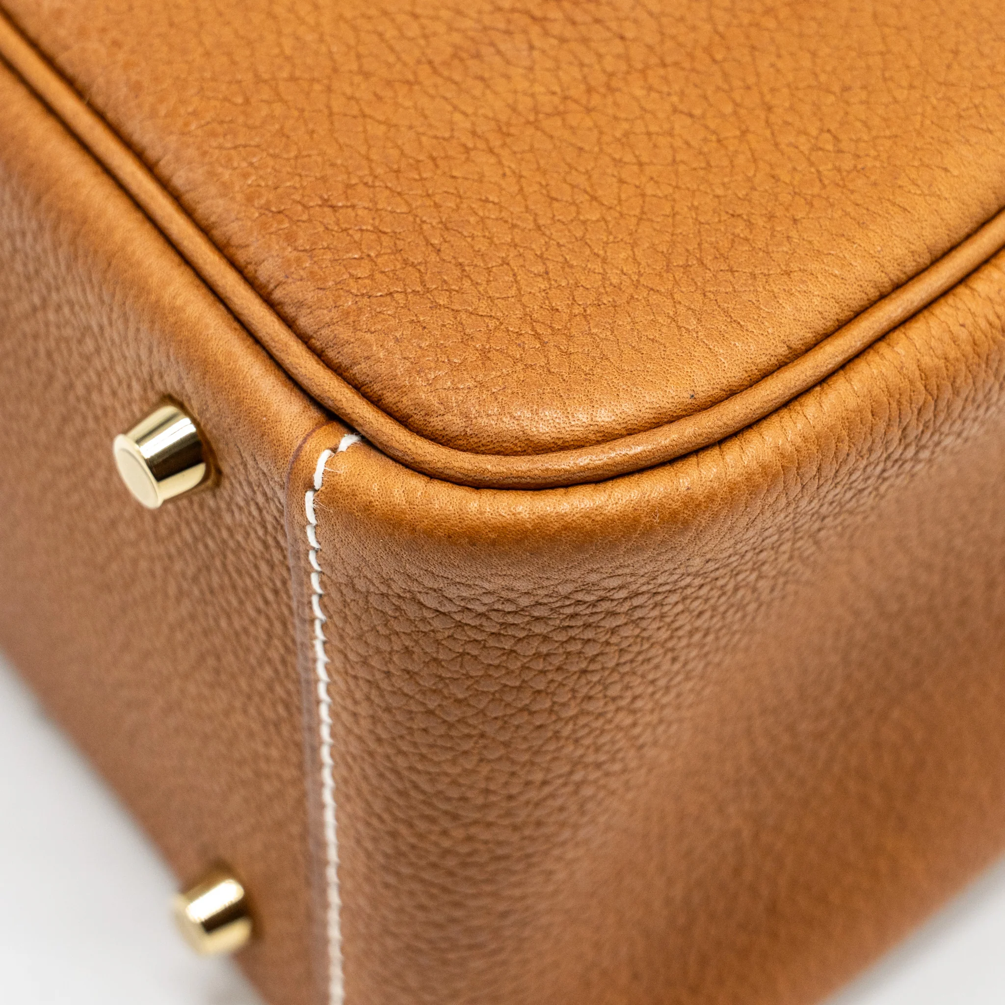 Hermes mini Lindy Barenia Faubourg Fauve GHW Stamp B - Image 10