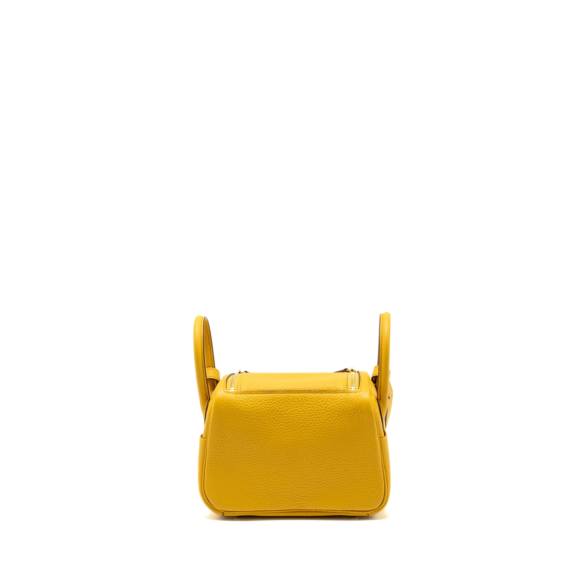 Hermes mini lindy clemence 9D Jaune amber GHW stamp D - Image 2