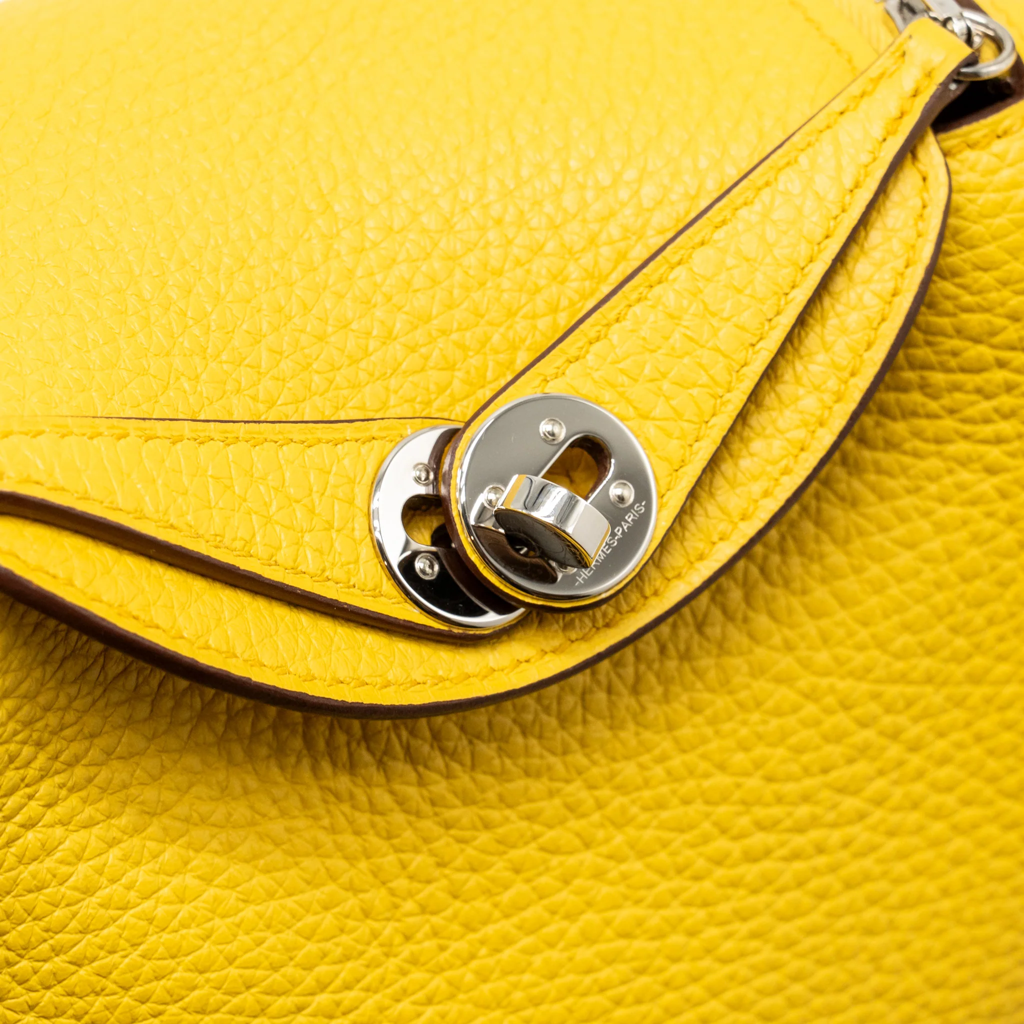 Hermes Mini Lindy Clemence B4 Sun SHW Stamp B - Image 14
