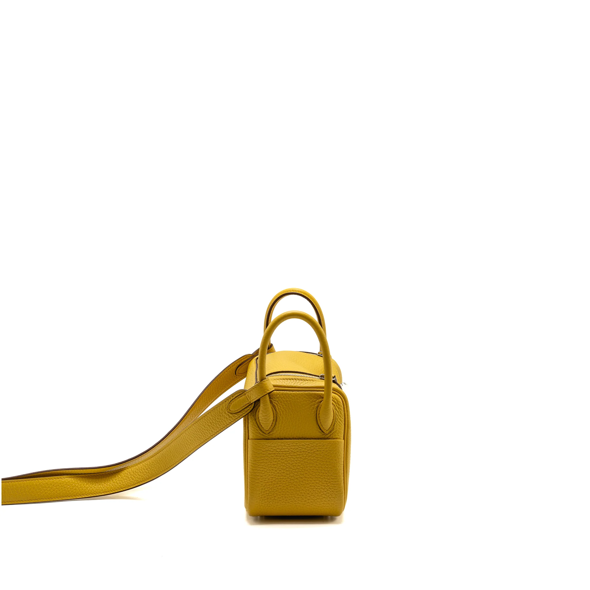 Hermes Mini Lindy Clemence B4 Sun SHW Stamp B - Image 3