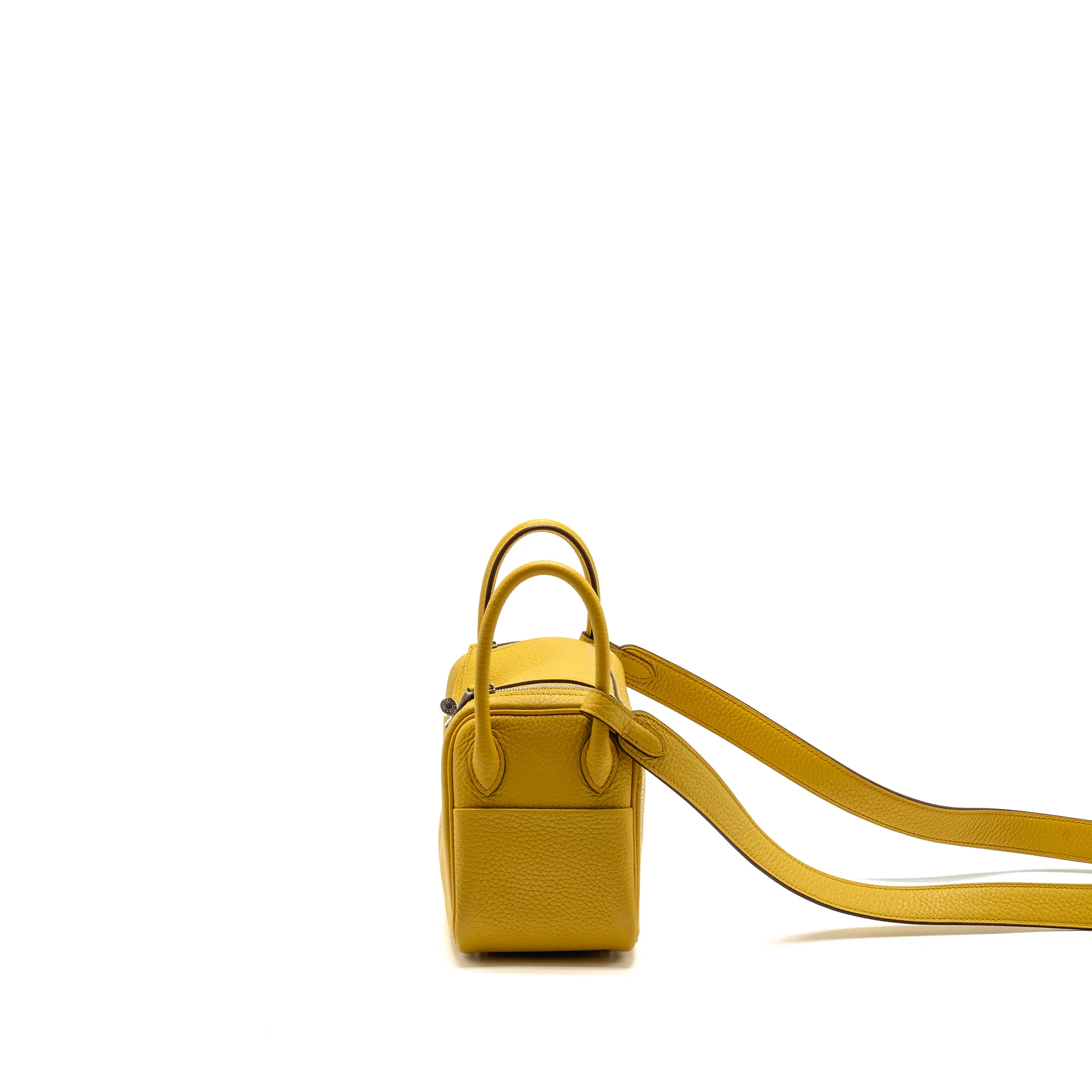Hermes Mini Lindy Clemence B4 Sun SHW Stamp B - Image 4