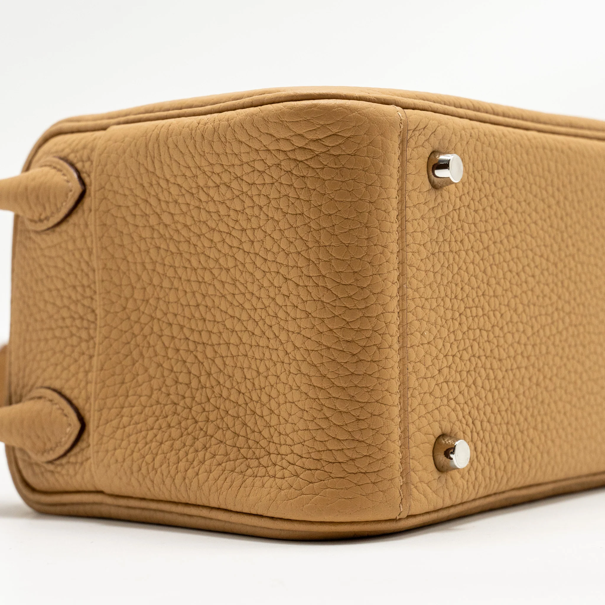 Hermes Mini Lindy Clemence Biscuit SHW Stamp B - Image 7