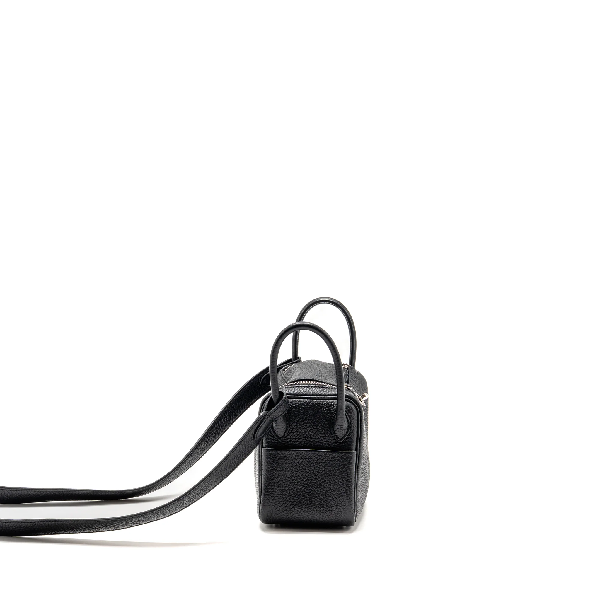 Hermes mini lindy clemence black SHW stamp W - Image 3