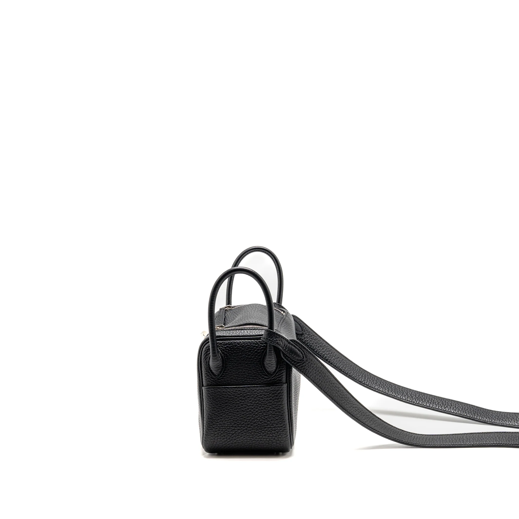 Hermes mini lindy clemence black SHW stamp W - Image 4