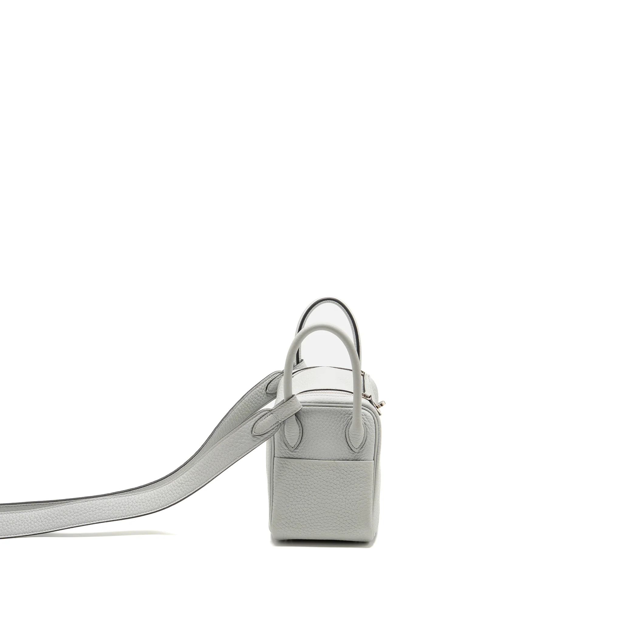 Hermes Mini Lindy clemence blue pale SHW stamp B - Image 3